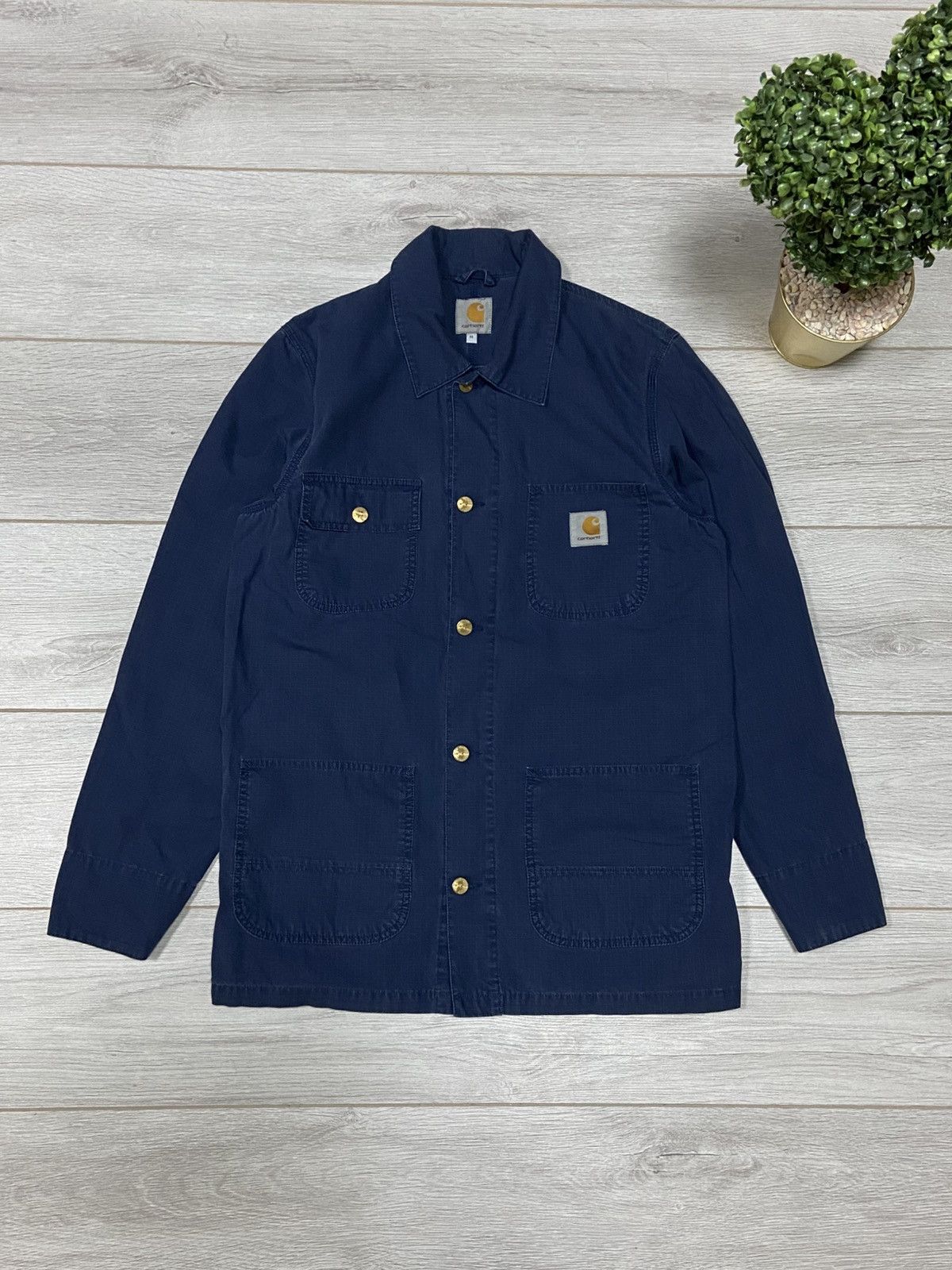 denim carhartt digger coat