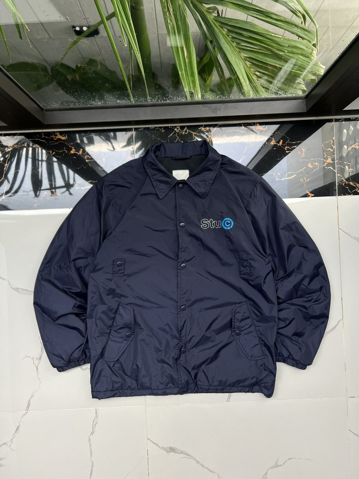 Stussy × Vintage 90's STUSSY STUC RETRO BIG LOGO RARE JACKET Y2K Size US L / EU 52-54 / 3 - 1 Thumbnail