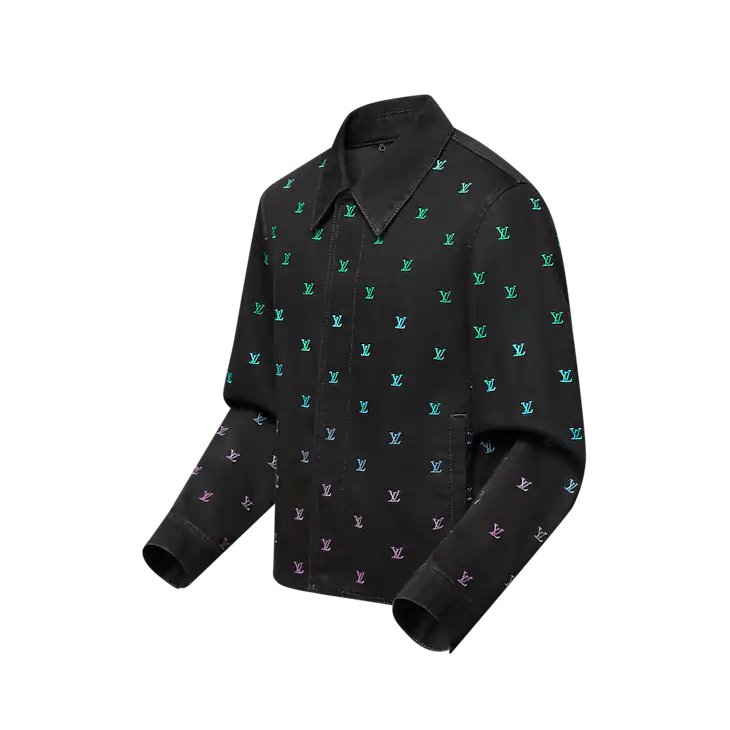Louis Vuitton LV Blason Gradient Embroidered Denim Coach Jacket Size US XL / EU 56 / 4 - 2 Thumbnail