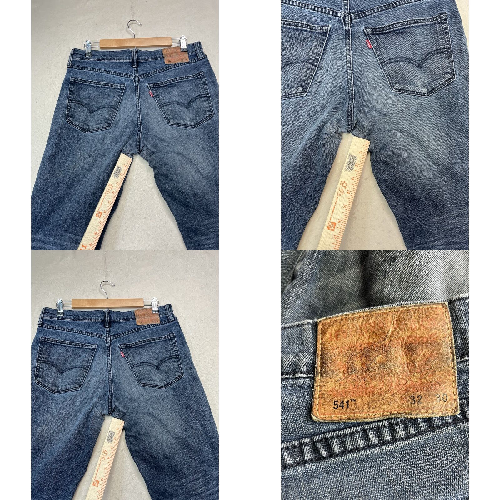 Denime LEVIS BLUE JEANS MENS 541 32x30 ATHLETIC FIT DISTRESSED 100% COTTON DENIM Regular 5-Pocket Size US 32 / EU 48 - 8 Thumbnail