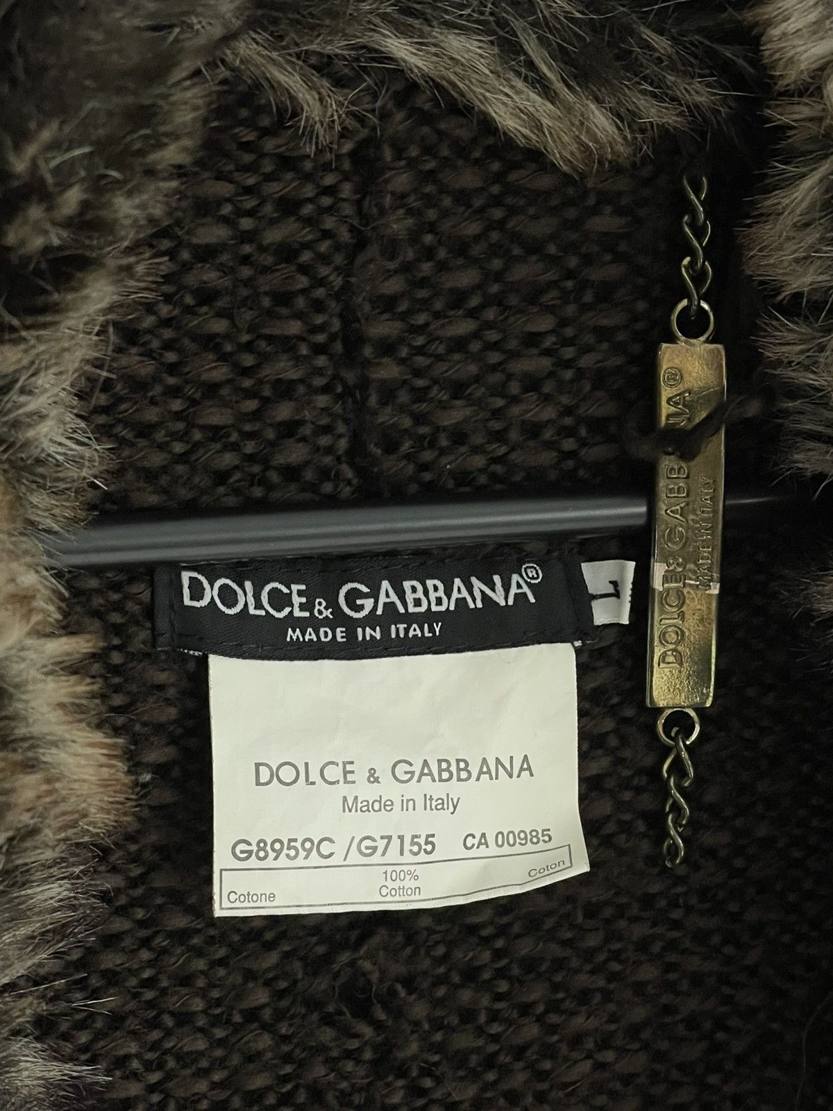 Dolce & Gabbana × If Six Was Nine × Japanese Brand Vintage D&G Dolce & Gabbana Long Faux Fur Y2K Sweater Size L / US 10 / IT 46 - 7 Thumbnail