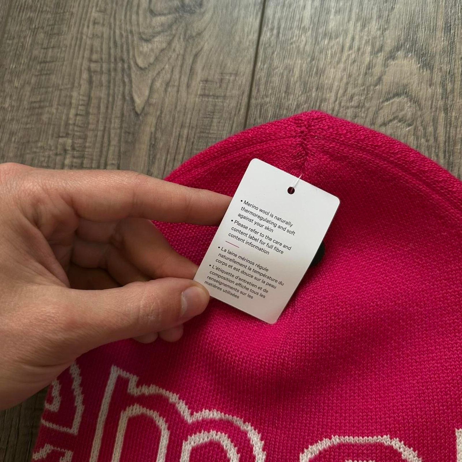 Lululemon Lulu Lemon SoldOut Pink Spellout Merino Wool Skullcap Beanie Size ONE SIZE - 7 Thumbnail
