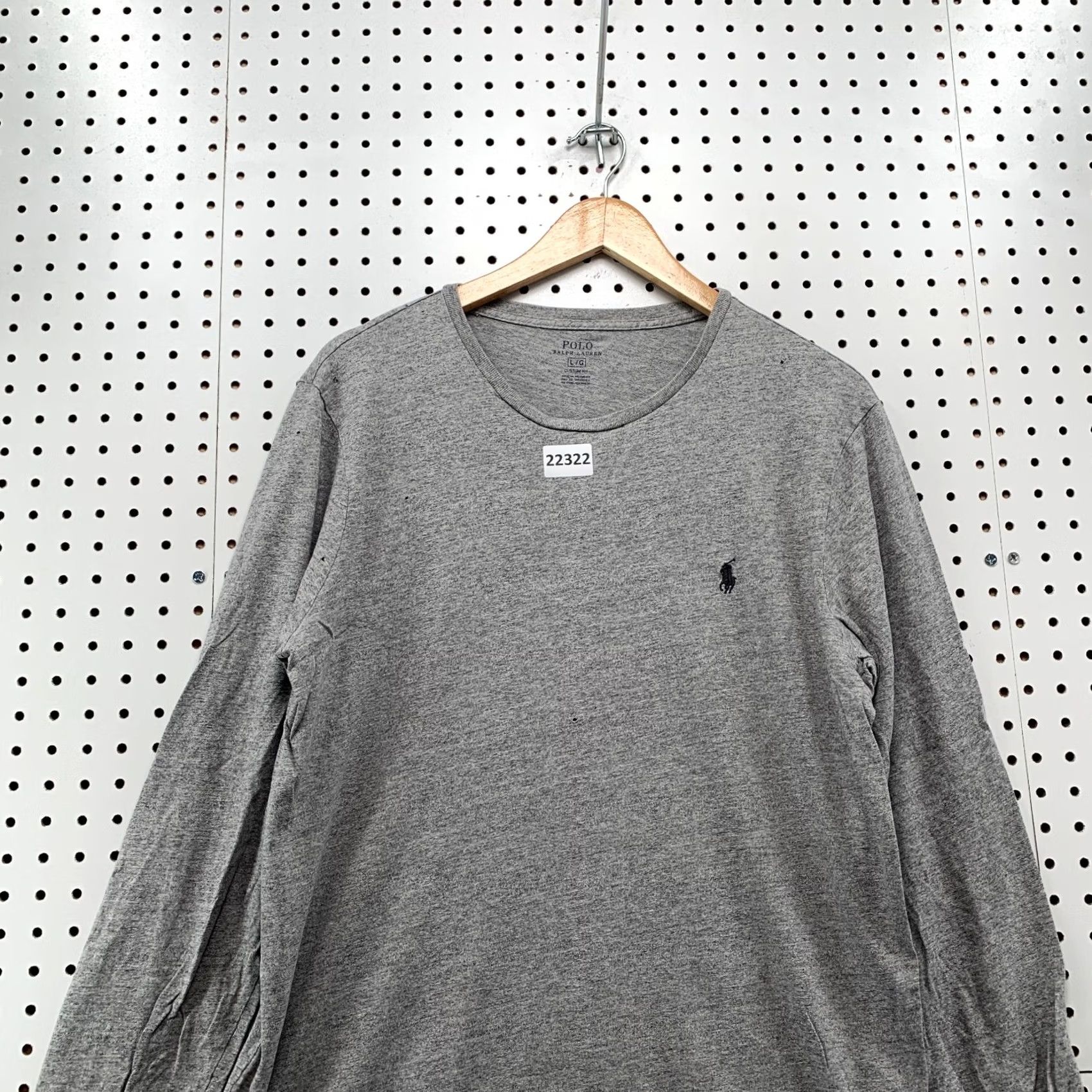 Polo Ralph Lauren Polo Ralph Lauren Shirt Mens Large Gray Black Pony Long Sleeve 20x28 Size US L / EU 52-54 / 3 - 6 Thumbnail
