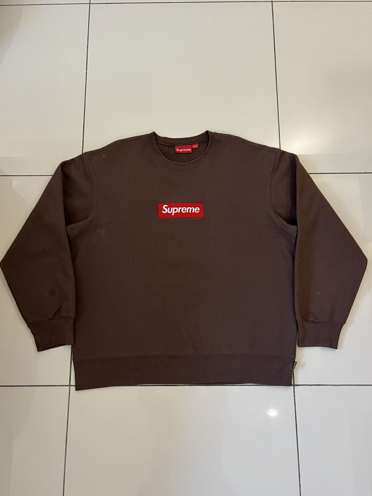 売れ筋がひ新作！ FW22 BLACK Supreme Crewneck Box Sweatshirt Logo ...