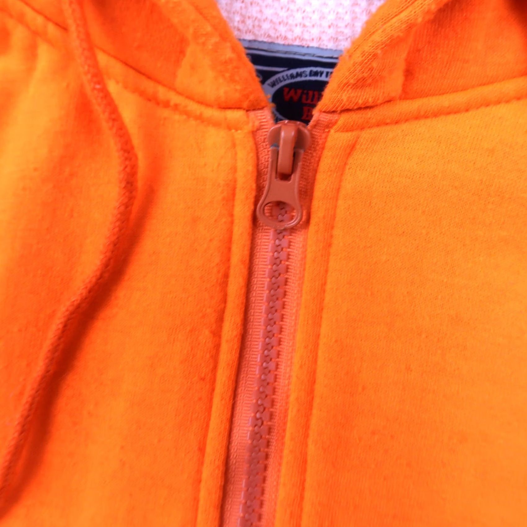 Vintage Vintage 90s Thermal Lined Zip Up Hoodie Orange Adult XL XLarge Nike? Size US XL / EU 56 / 4 - 4 Thumbnail