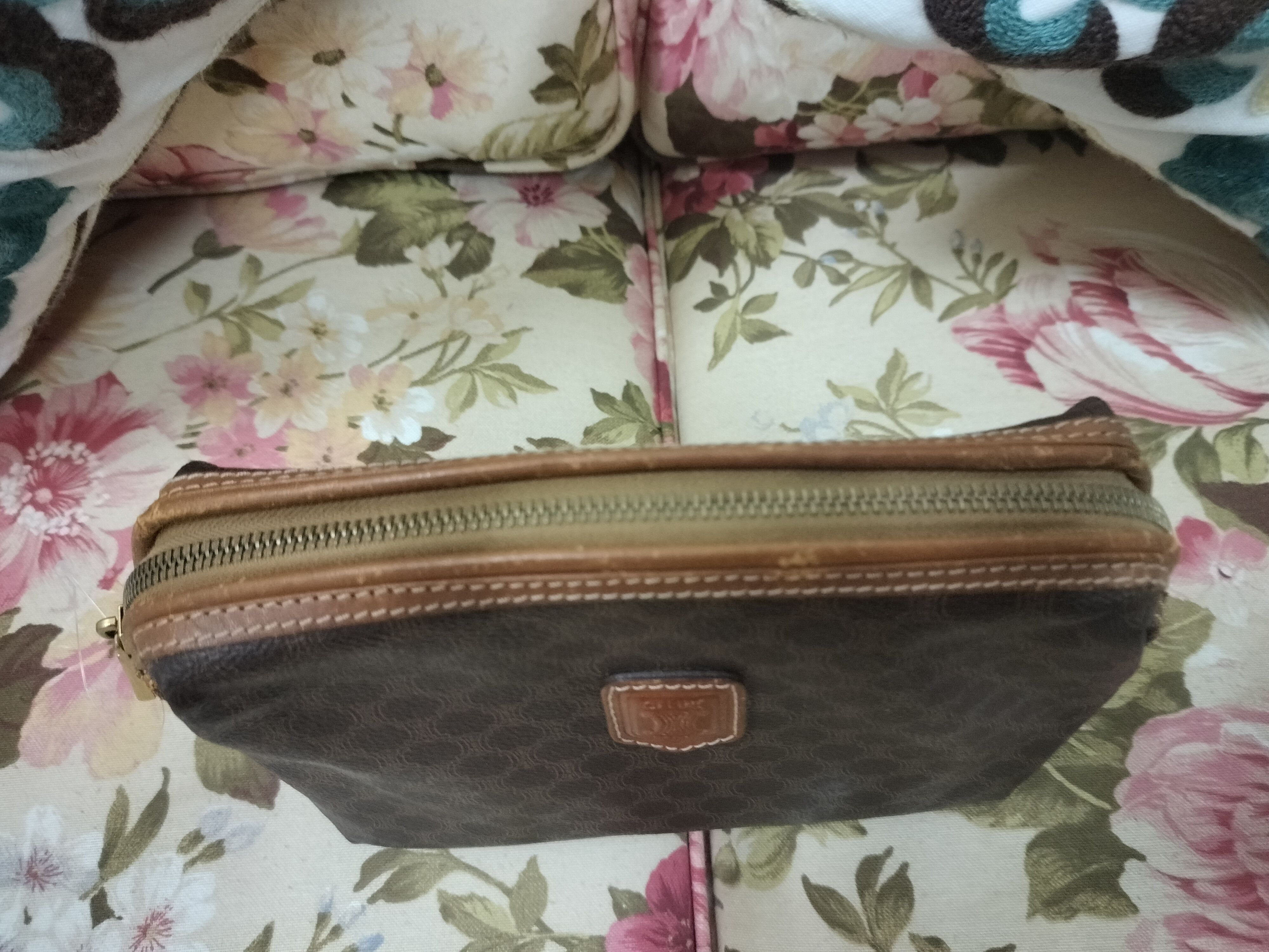 Celine Vintage Celine Paris Macadam Cosmetic Pouch Size ONE SIZE - 3 Thumbnail