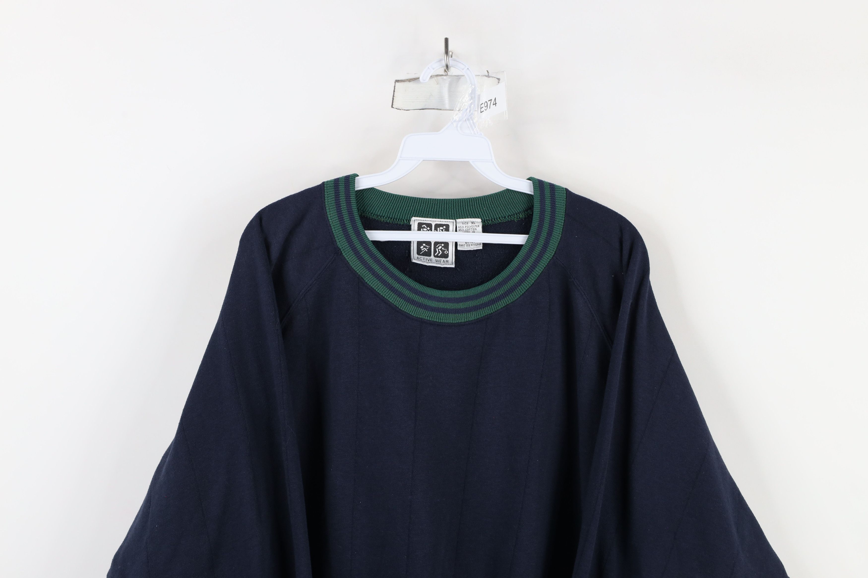 Vintage Vintage 90s Streetwear Striped Boxy Fit Crewneck Sweatshirt Size US XL / EU 56 / 4 - 2 Thumbnail