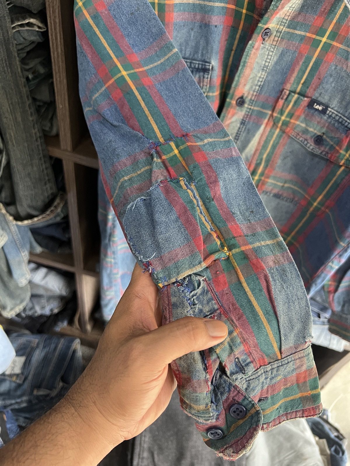 Lee 🔥Distressed Vintage Lee Made in Usa Flannel Size US M / EU 48-50 / 2 - 12 Thumbnail