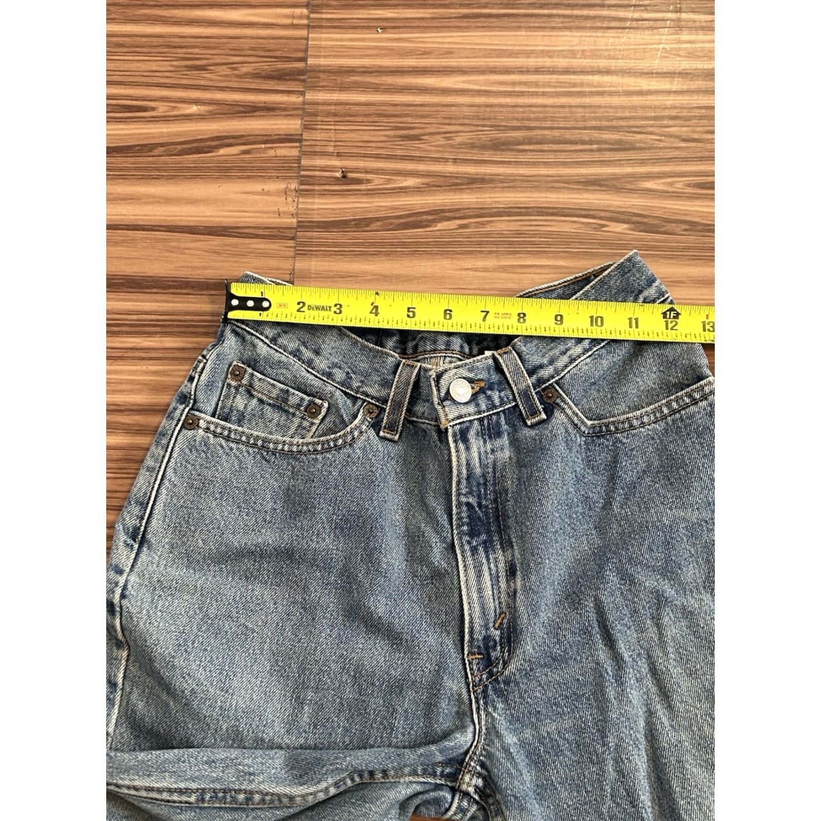 Levi's VINTAGE Levi's 512 Slim Fit Straight Leg Jeans Blue High Rise Juniors 9 Size 30" / US 8 / IT 44 - 5 Thumbnail