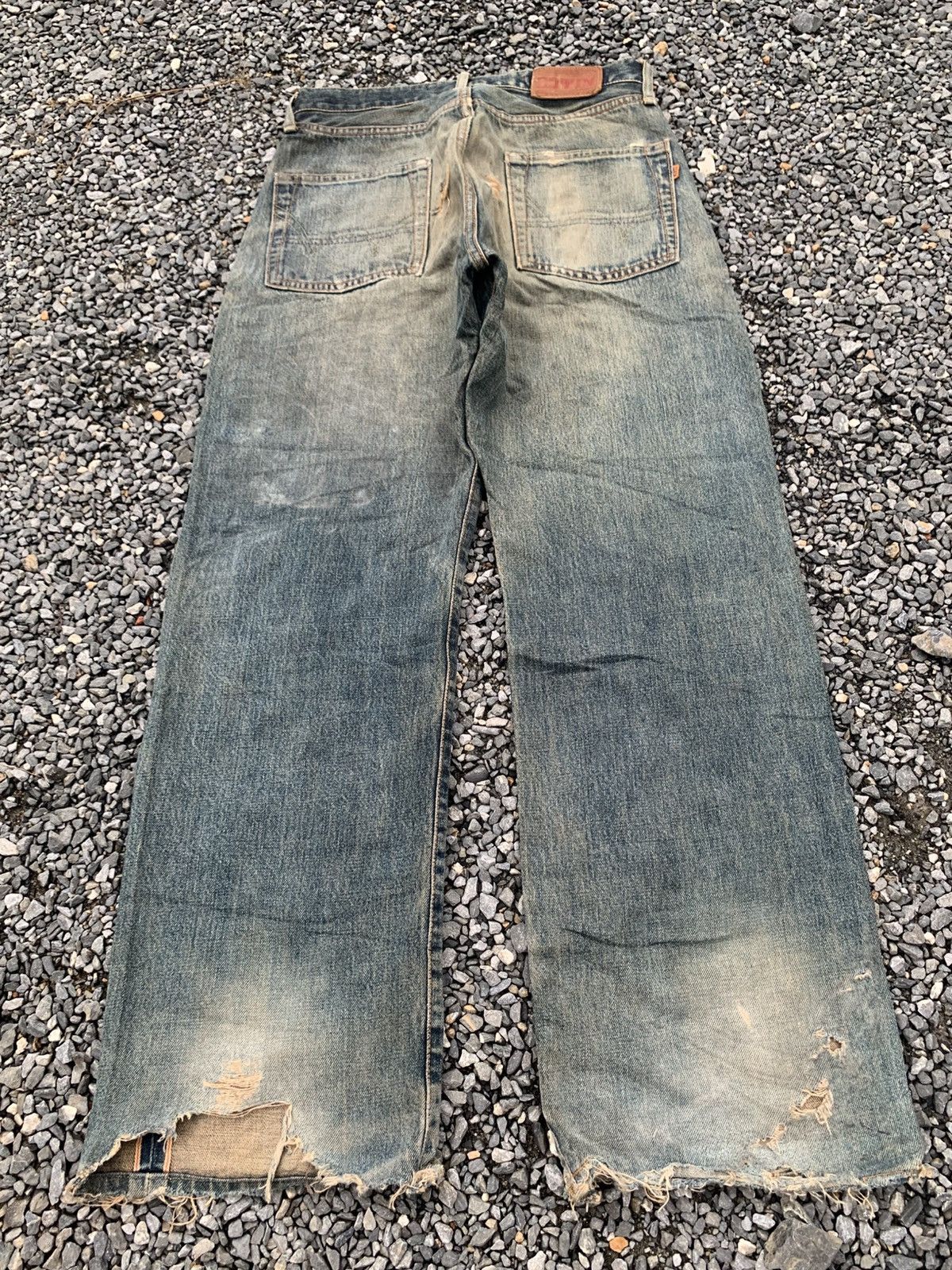 Edwin VINTAGE EDWIN 505 SELVEDGE BAGGY RUSTY DISTRESSED DENIM Size US 28 / EU 44 - 4 Thumbnail