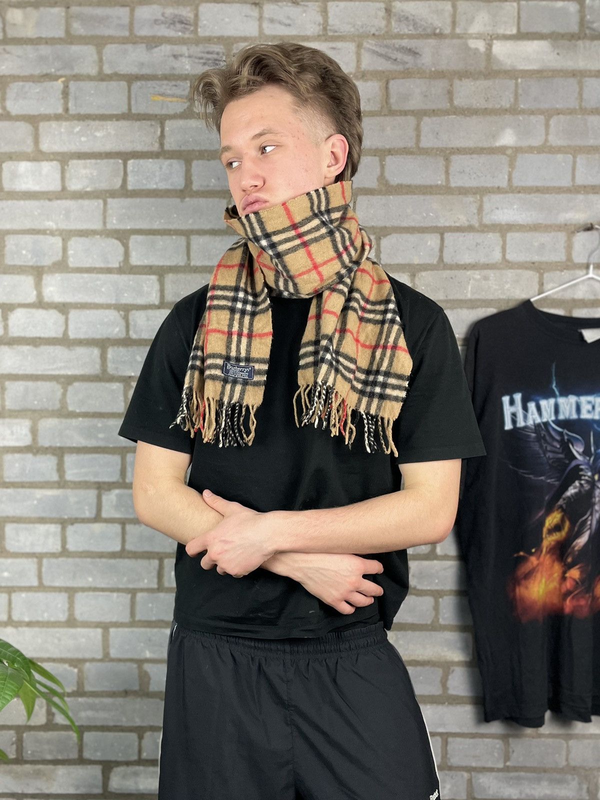 Burberry × Vintage Burberry vintage 100% cashmere checked scarf Size ONE SIZE - 1 Thumbnail