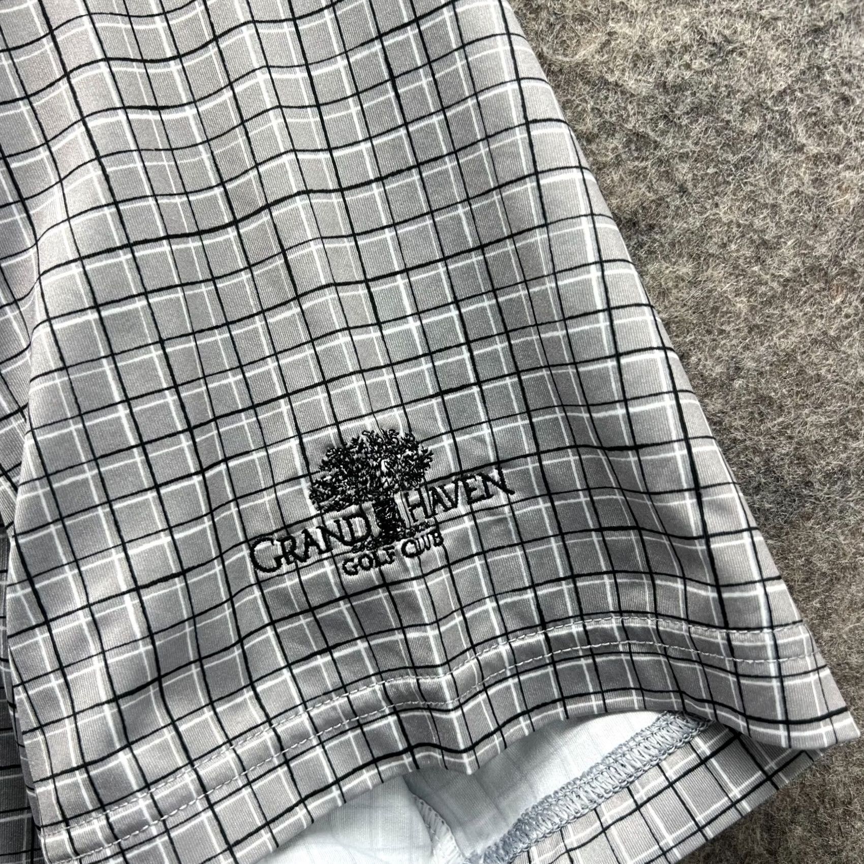 Footjoy VINTAGE FootJoy Polo Shirt Mens Medium Gray Performance Stretch Grand Haven Golf Club Shirt Size US M / EU 48-50 / 2 - 6 Thumbnail