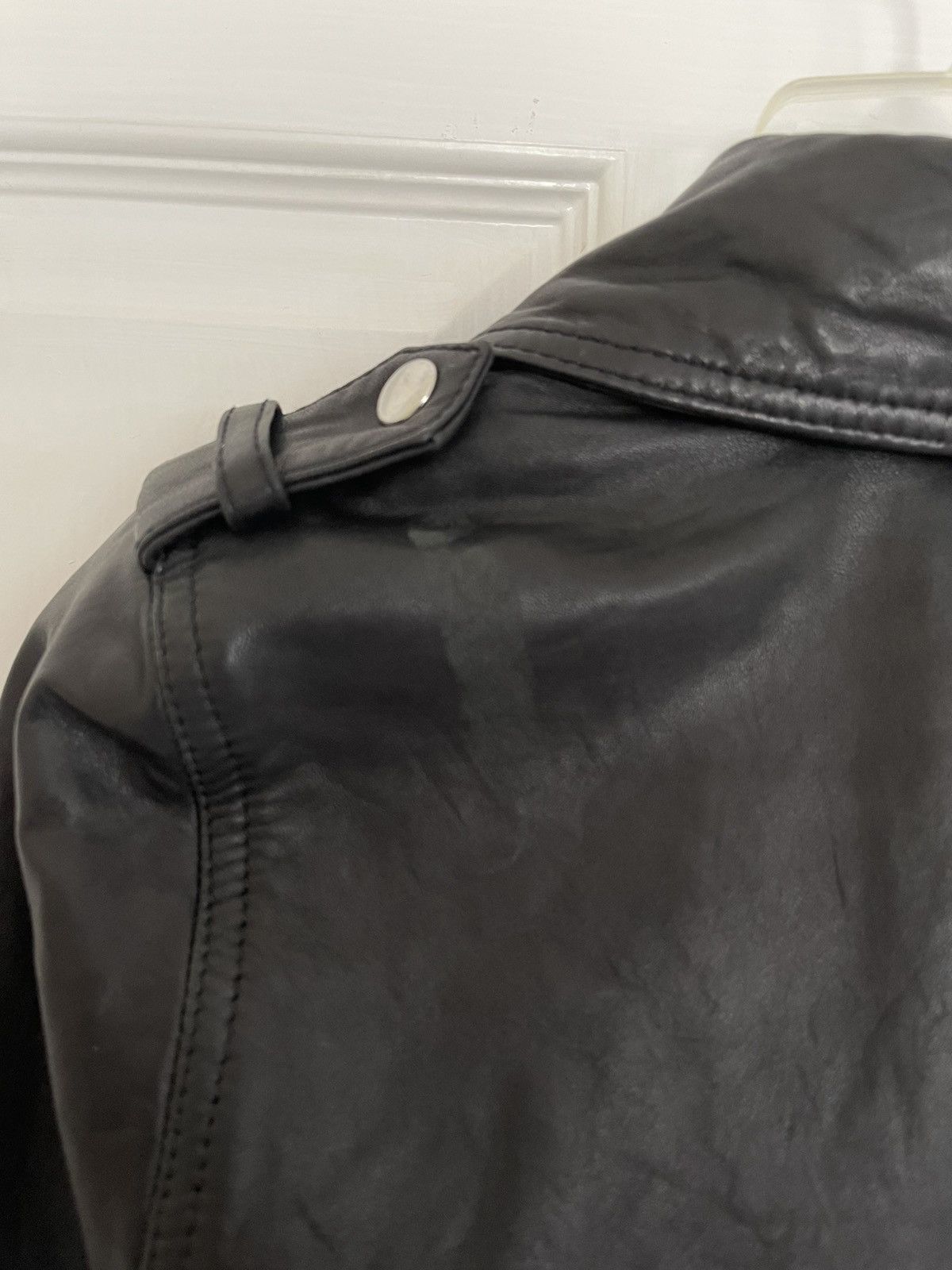 Pam & Gela Pam & Gela Black Leather Moto Cape Jacket Size S / US 4 / IT 40 - 5 Thumbnail