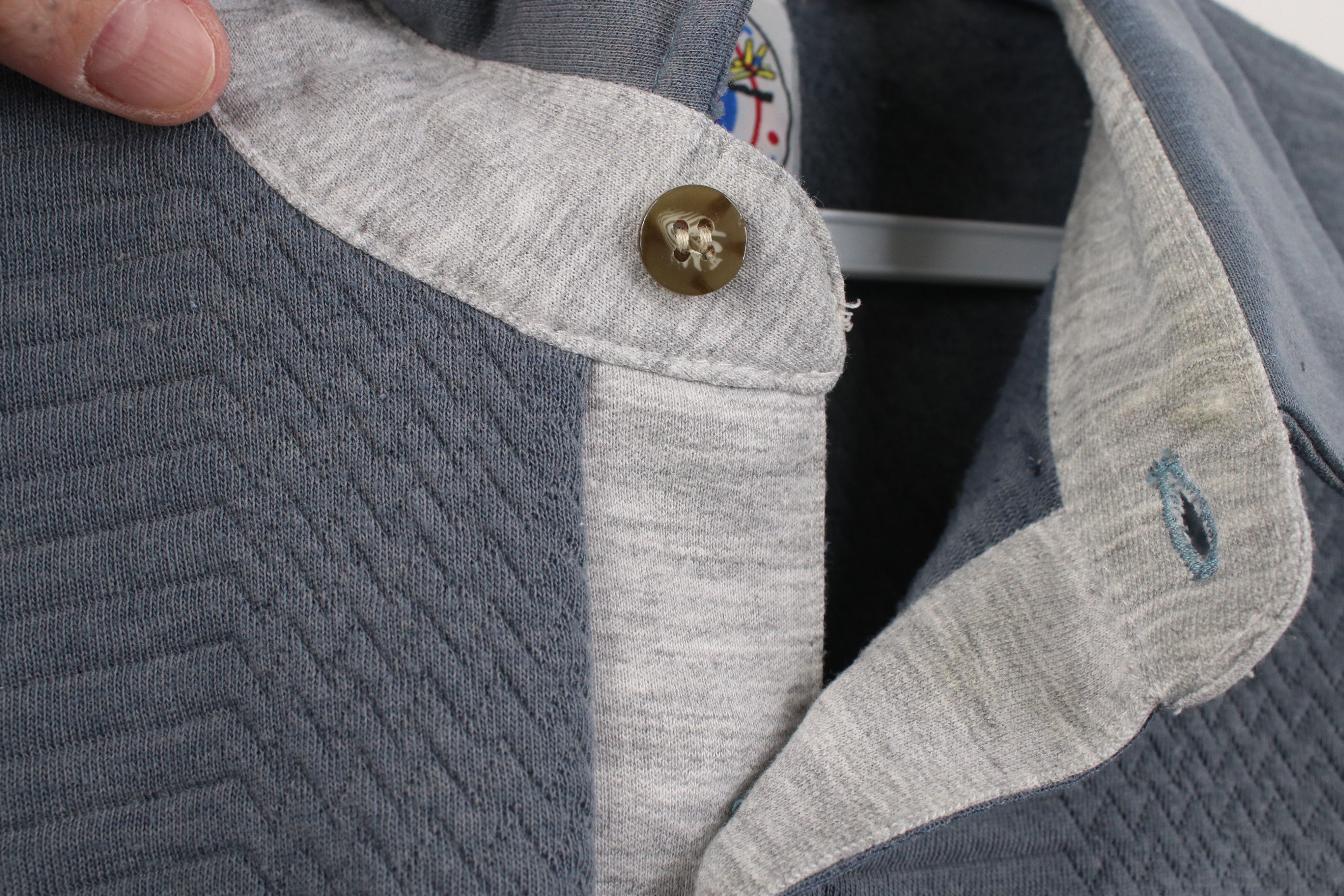 Vintage Vintage 90s Streetwear Ribbed Knit Pullover Polo Shirt Size US L / EU 52-54 / 3 - 5 Thumbnail