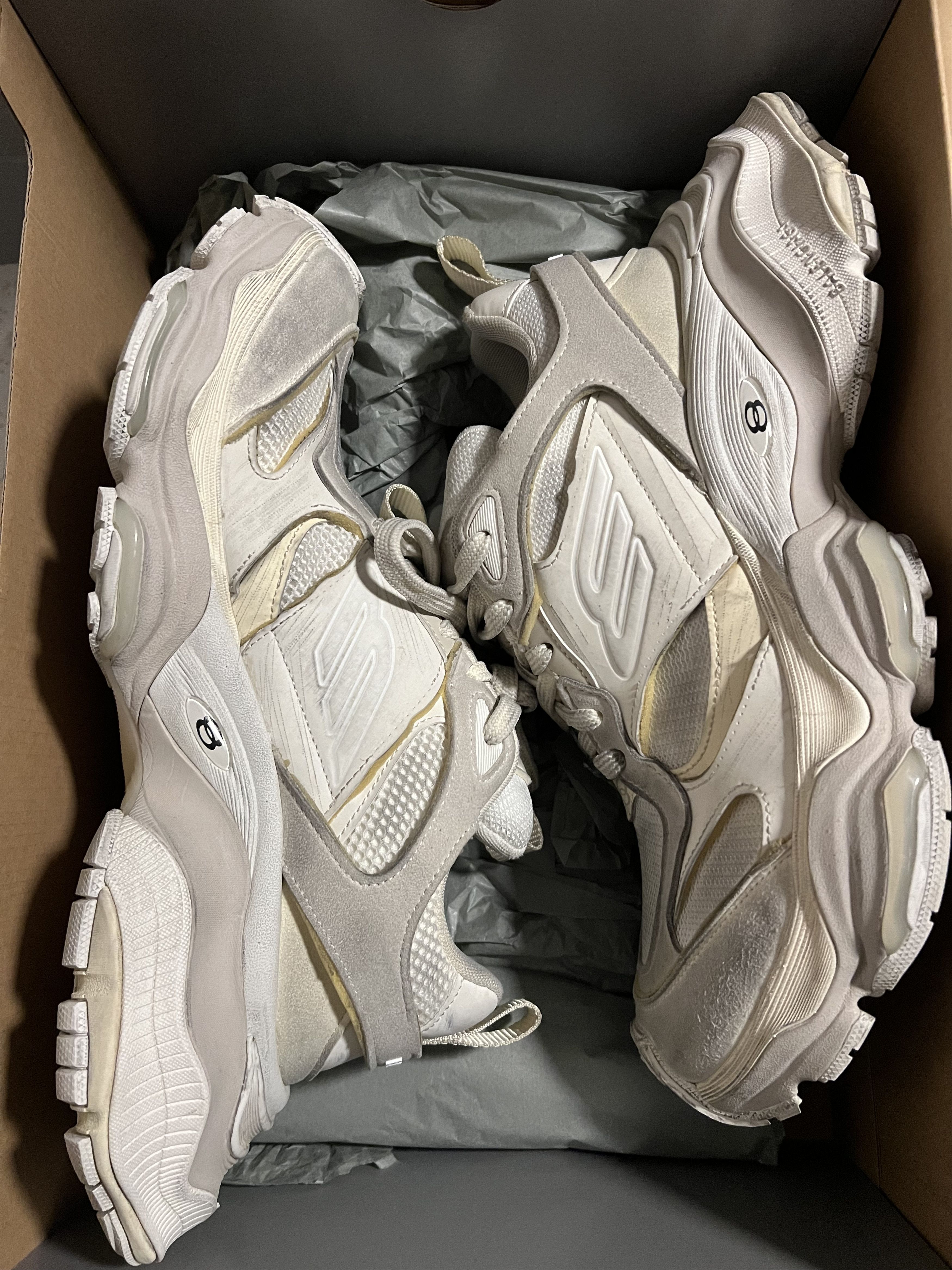 Balenciaga Balenciaga Cargo Sneakers - White/Eggshell Size US 11 / EU 44 - 2 Thumbnail