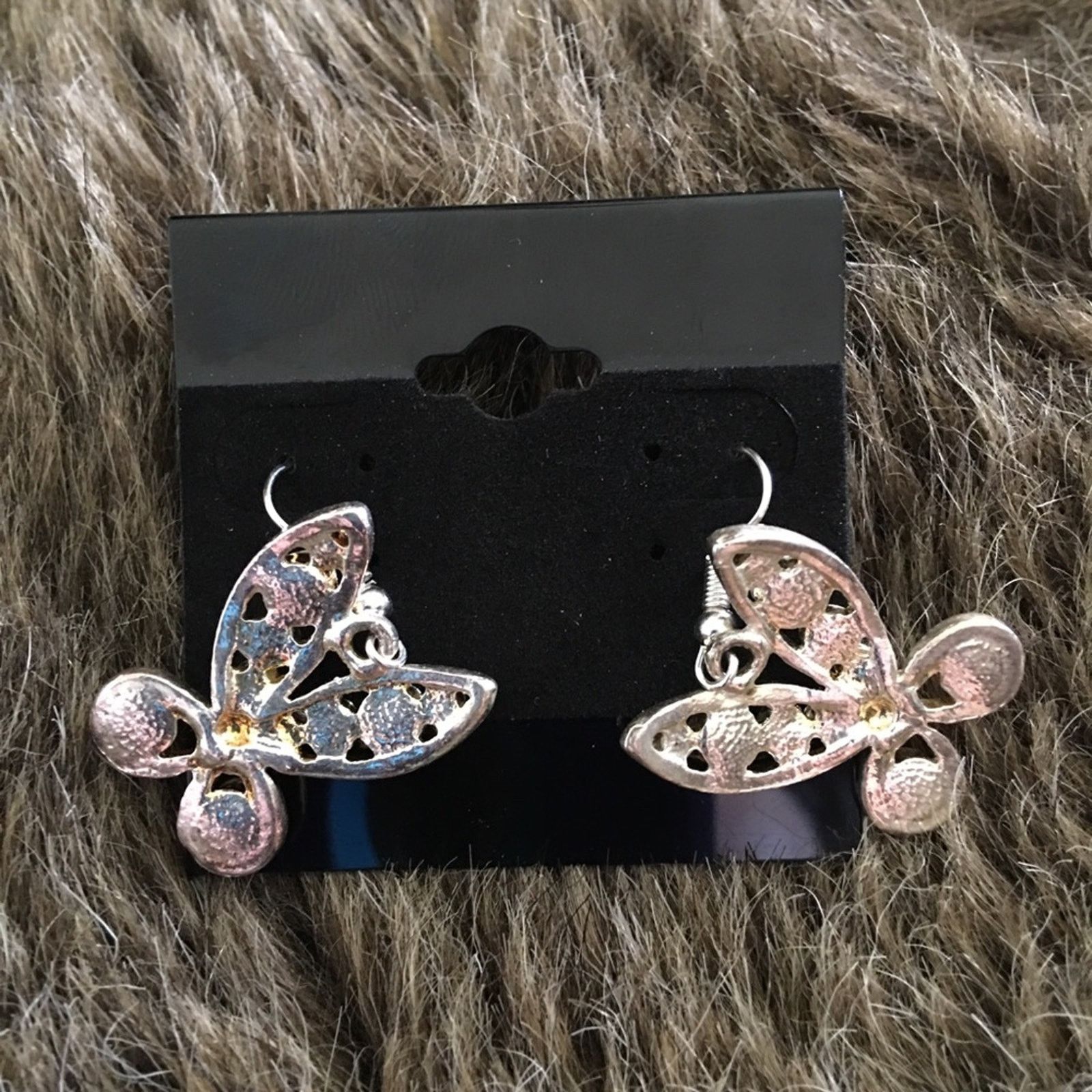 Vintage Vintage aurora borealis butterfly earrings Size ONE SIZE - 5 Thumbnail