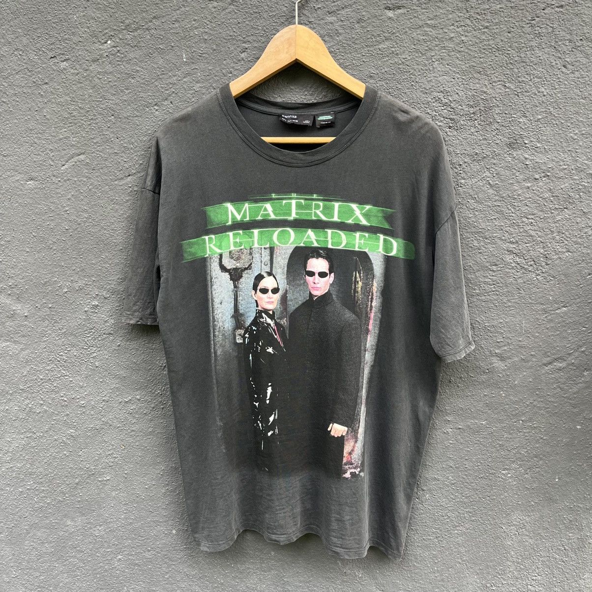 Vintage Thrashed Faded The Matrix Reloaded Movie ERD grunge Shirt Size US L / EU 52-54 / 3 - 1 Thumbnail