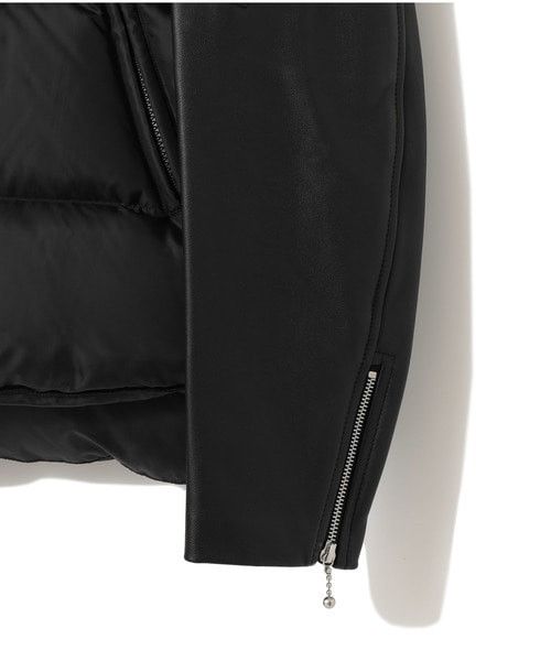 Undercover Undercover Japan Docking Leather Sleeve Down Jacket Size US XL / EU 56 / 4 - 6 Thumbnail