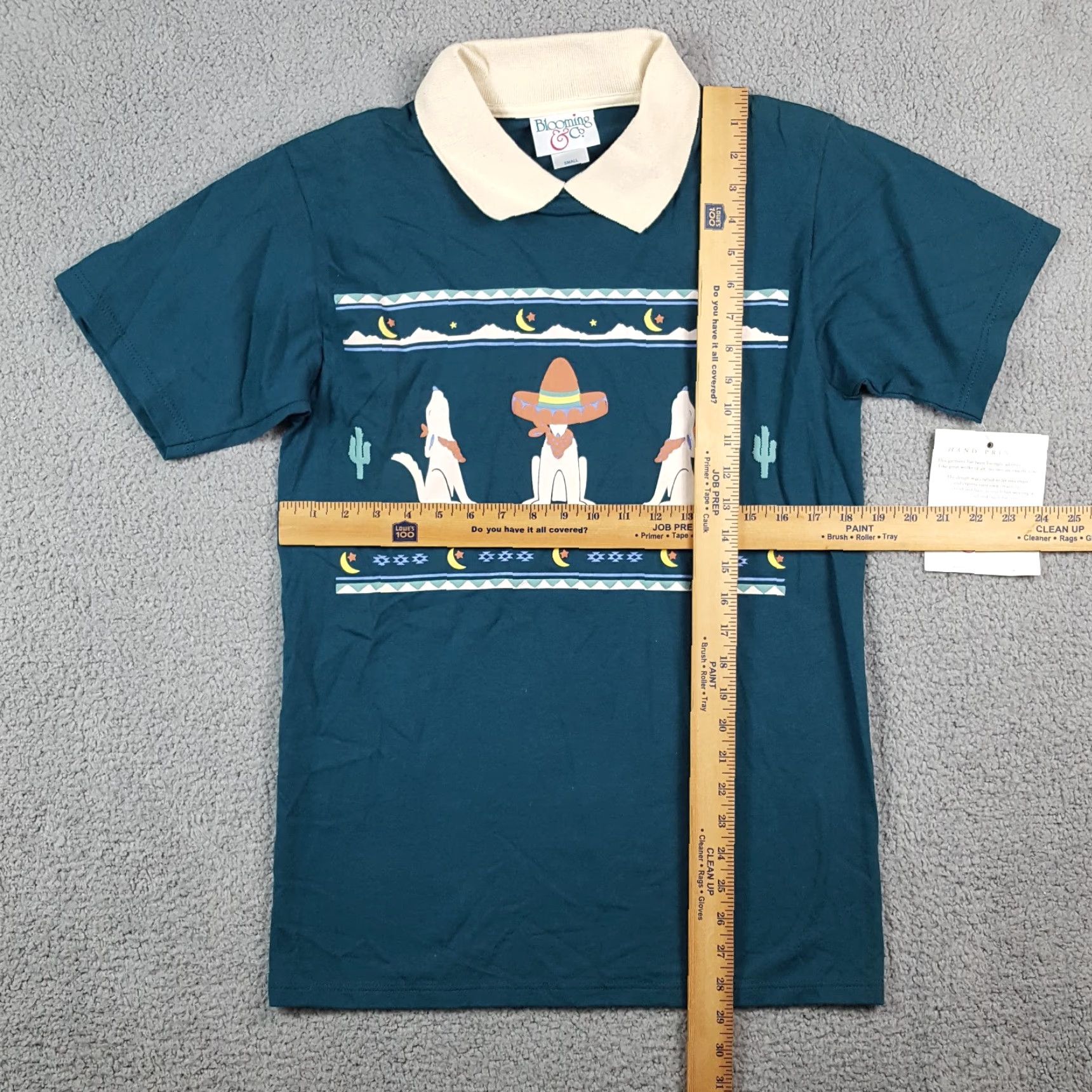 Vintage Vintage 90s Western Cowboy Howling Dog Cactus Size Small Preppy Collared T Shirt Size US S / EU 44-46 / 1 - 8 Thumbnail