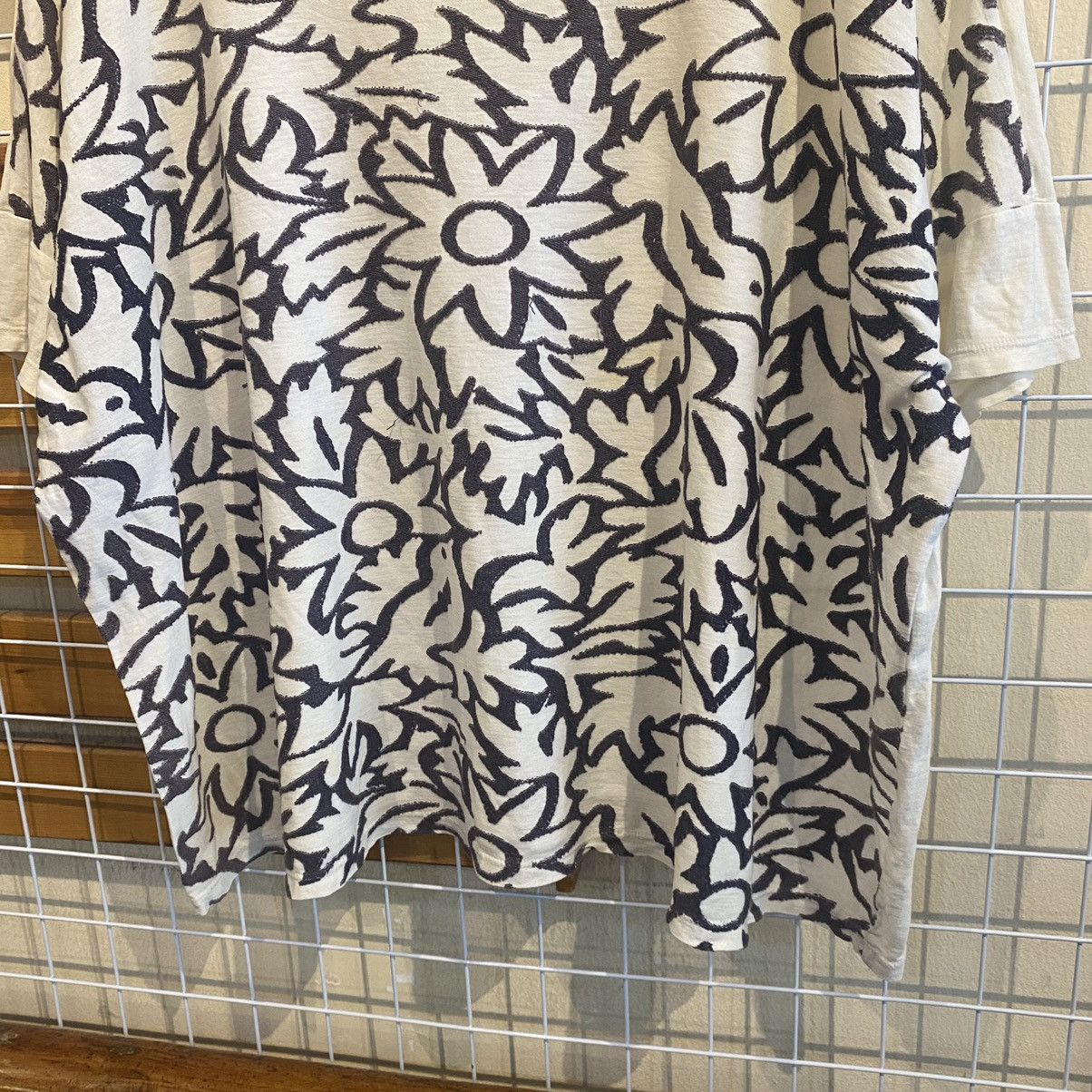 CABANE de ZUCCa × Japanese Brand Vtg Zucca Floral See Through Boxy Oversized T-Shirts Size US M / EU 48-50 / 2 - 4 Thumbnail