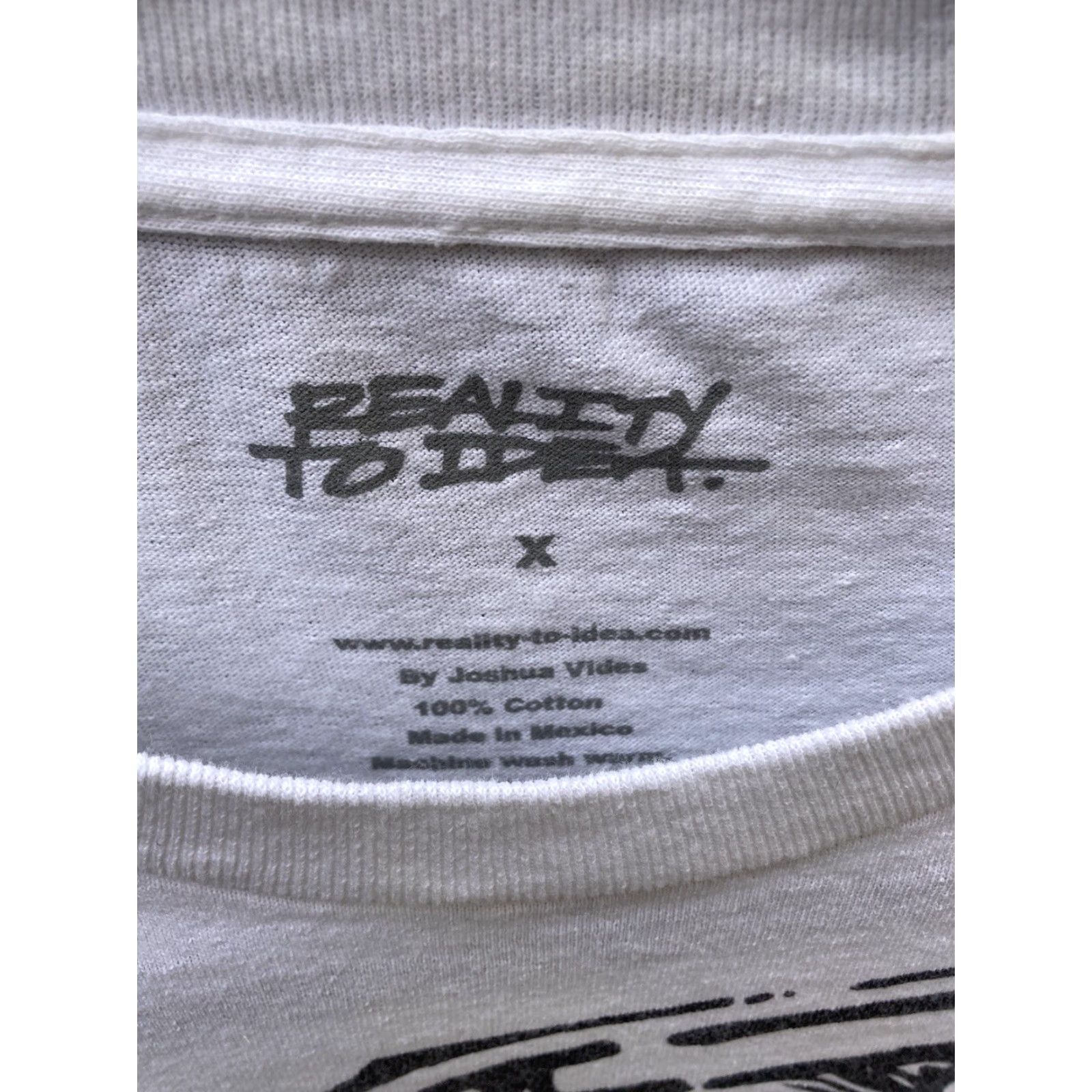 IDEA Reality to Idea White Car Sketch T-Shirt XL Crew Cotton Josh Vides Street Men’s Shirt Size US XL / EU 56 / 4 - 3 Thumbnail
