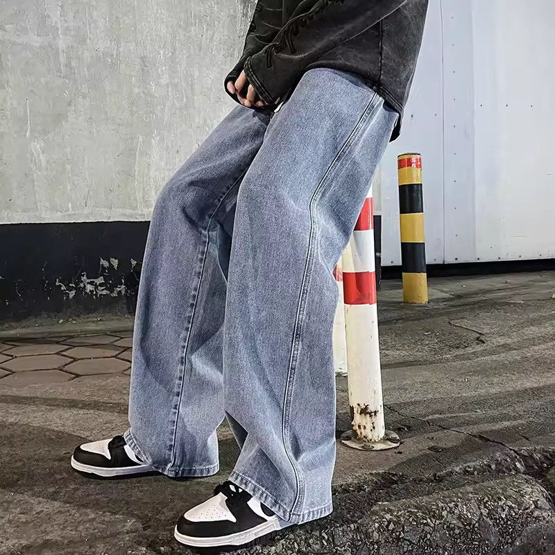VIBE Washed Denim Pants - Y2K Wide Leg Skate Jeans Size US 32 / EU 48 - 3 Thumbnail