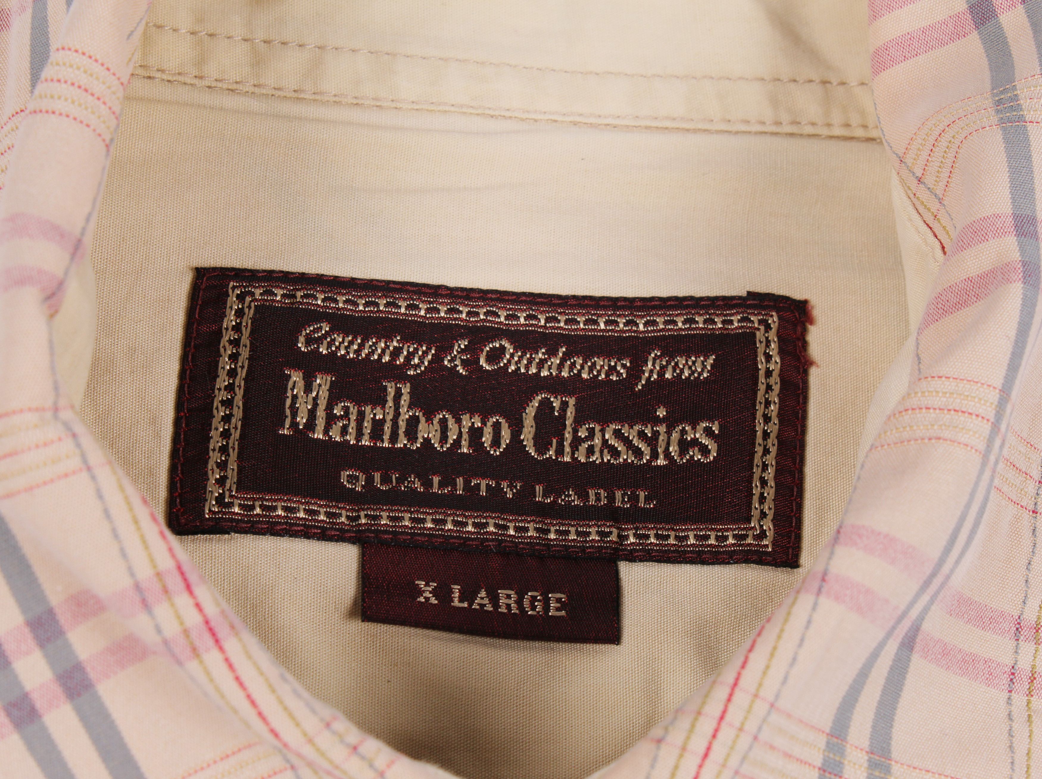 Marlboro × Vintage Vintage 90's Marlboro Classic Checkered Shirt Size US XL / EU 56 / 4 - 5 Thumbnail