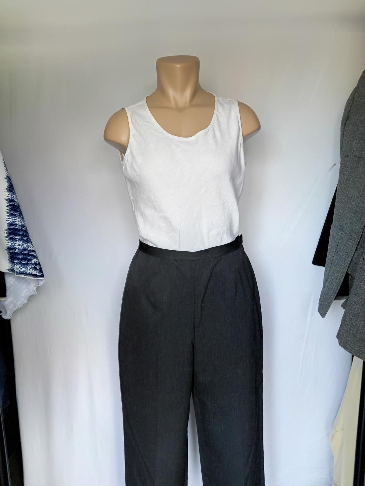Designer Amanda Smith Petites Gray Blazer - Pure Wool Size L / US 10 / IT 46 - 3 Thumbnail