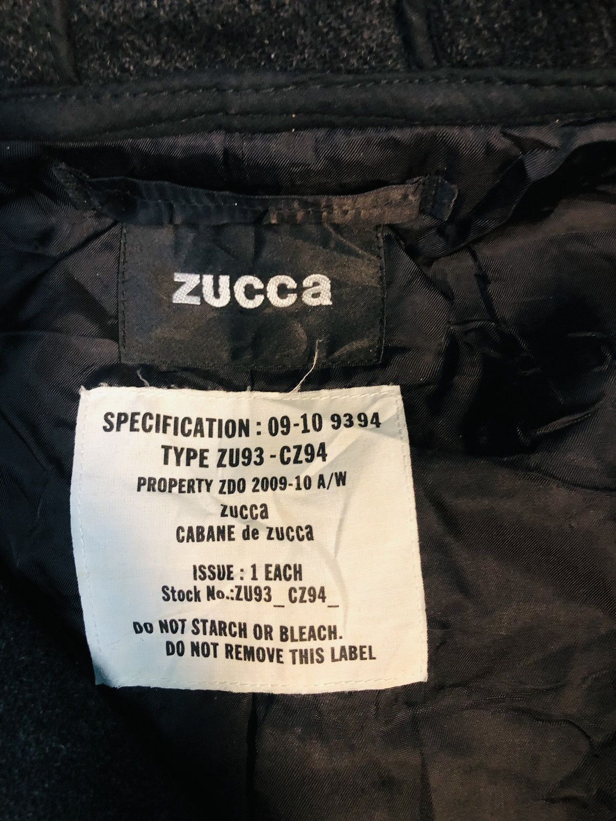 Zucca Archive Cabane de Zucca AW09 Hooded Wool Pea Coat (8) Size US M / EU 48-50 / 2 - 8 Thumbnail