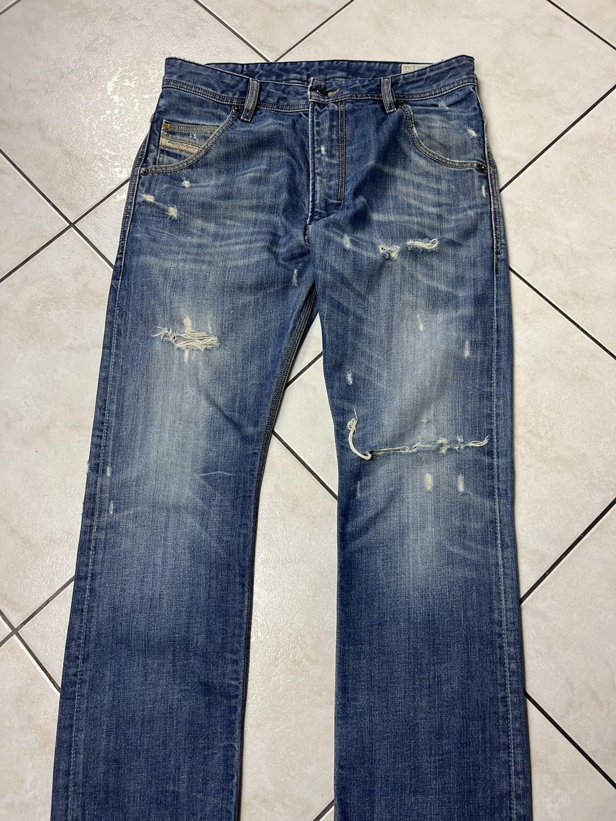 Diesel × Vintage Vintage Diesel krooley y2k distressed denim jeans pants Size US 30 / EU 46 - 4 Thumbnail