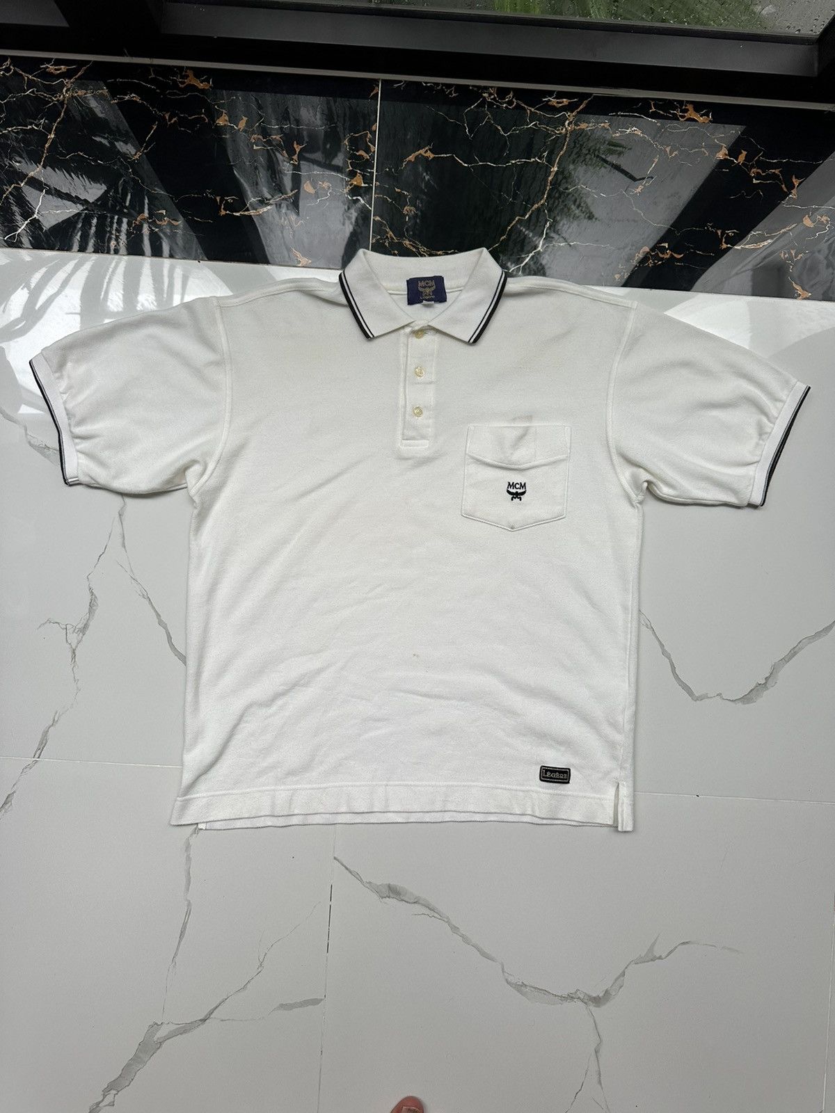 MCM × Vintage MCM VINTAGE BASIC LOGO LUXURY POLO T-SHIRT Size US M / EU 48-50 / 2 - 2 Thumbnail