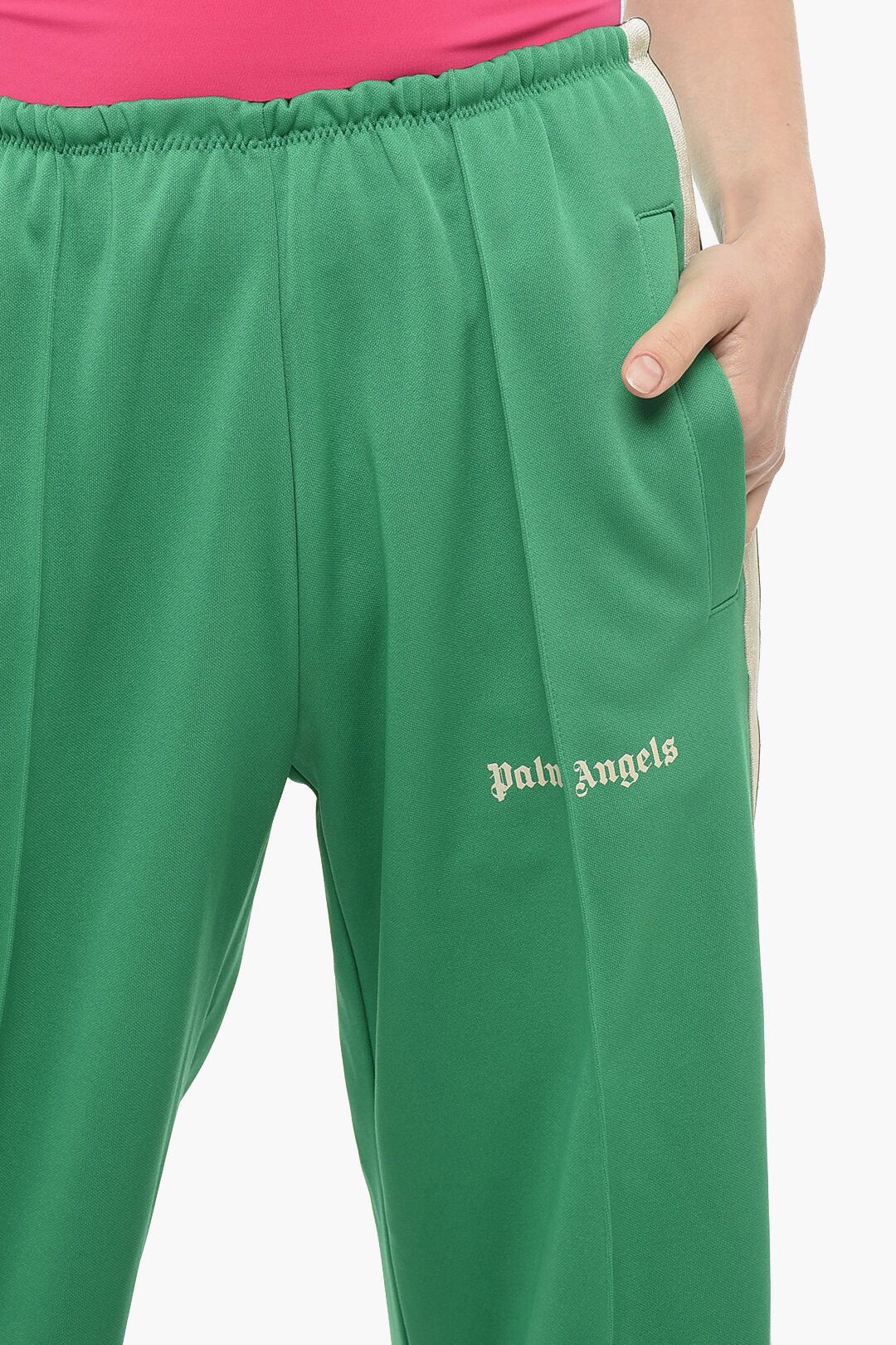 Palm Angels og1mm0326 Flared Track Pant in Green Size 26" / US 2 / IT 38 - 3 Thumbnail