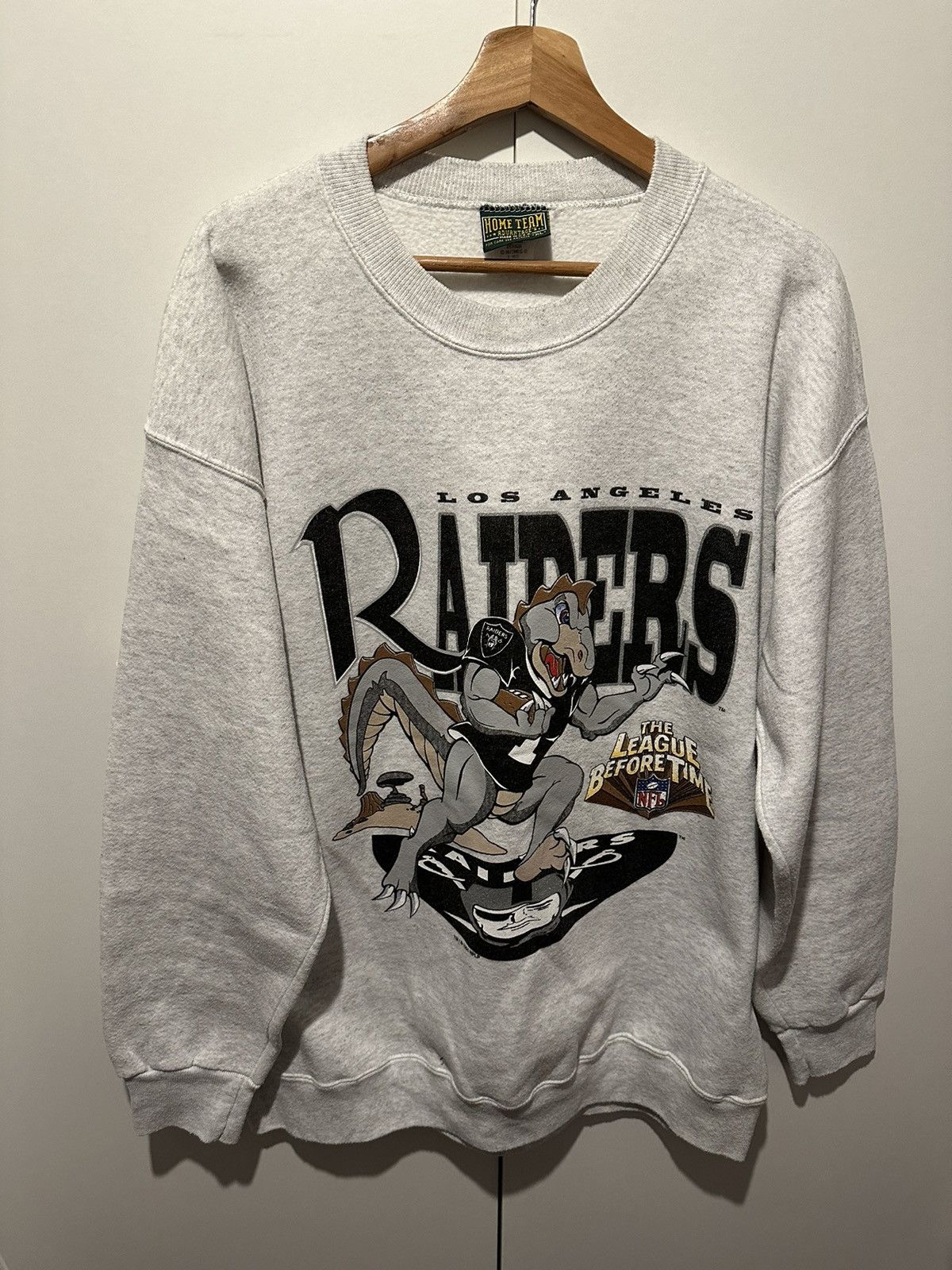 image of Nutmeg Pullover Sweatshirt Los Angeles Raiders Nfl Size XL in Grey, Men's