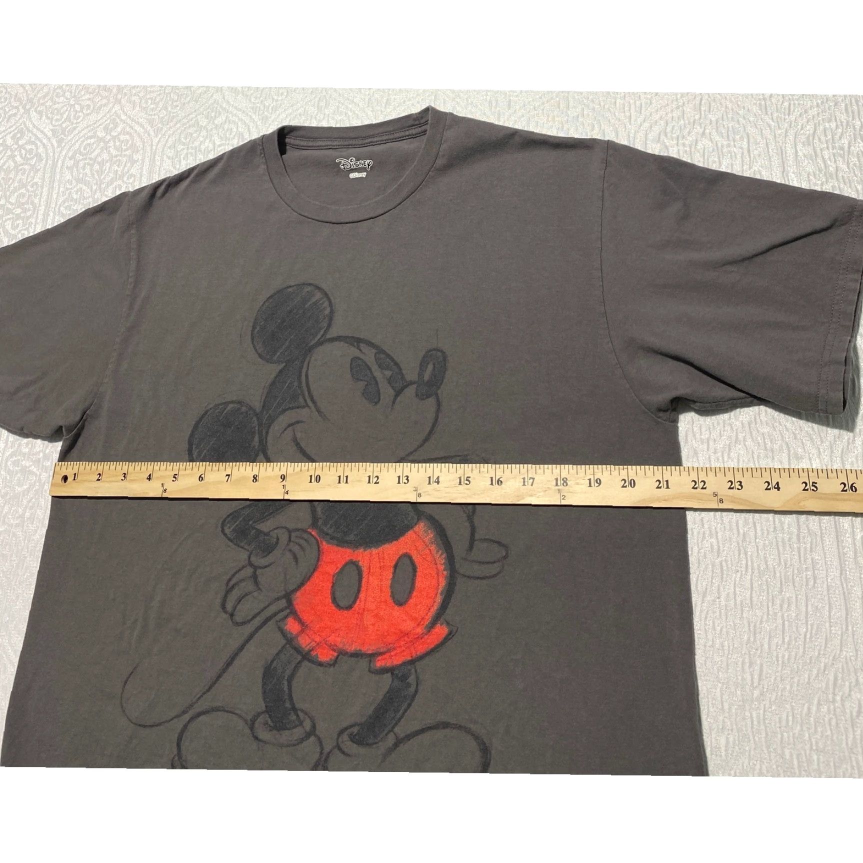 Disney Disney Mickey Mouse Sketch Graphic T-Shirt Mens Charcoal Gray Short Sleeve Tee Shirt Size US L / EU 52-54 / 3 - 5 Thumbnail