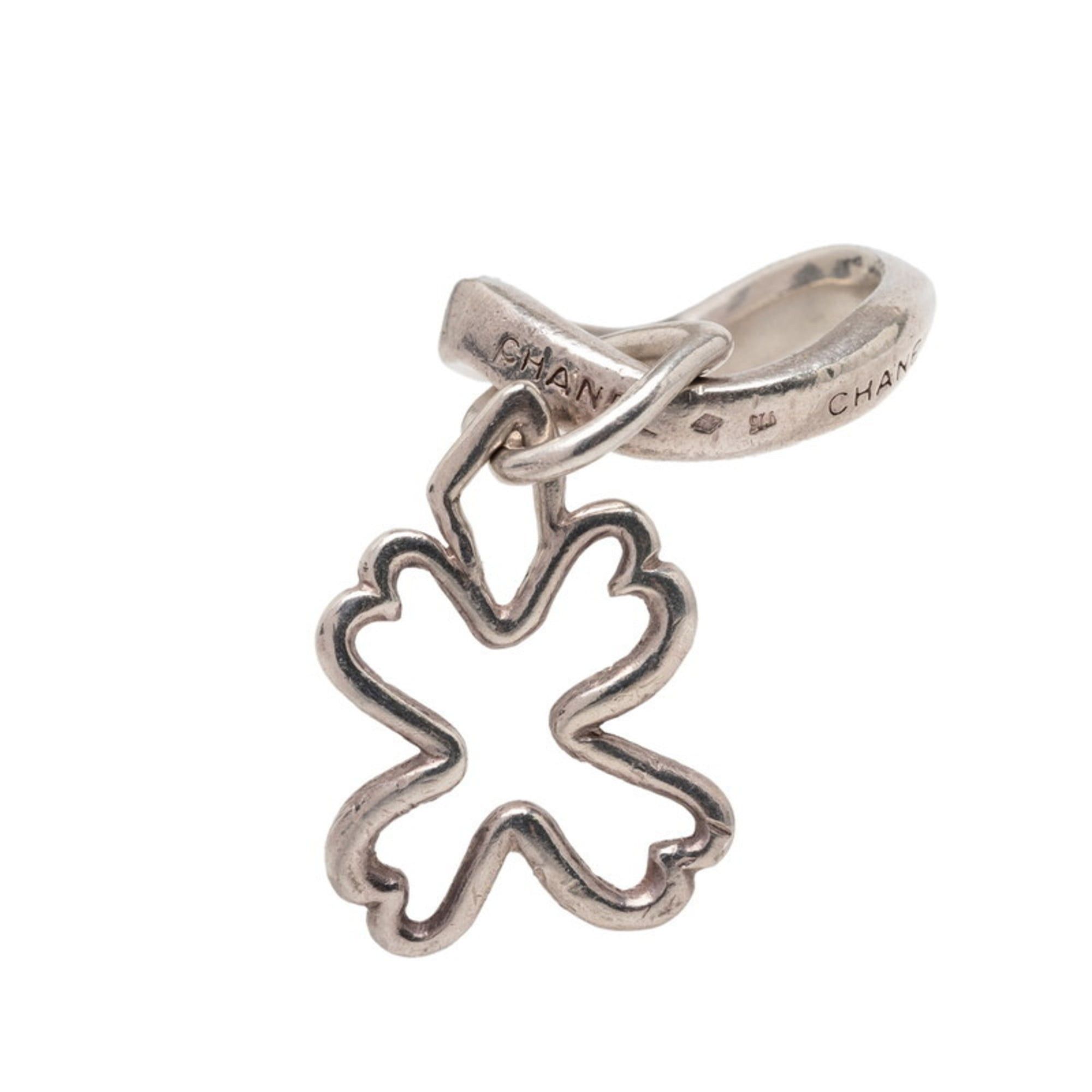 Chanel CHANEL clover motif ring in silver metal for women Size ONE SIZE - 1 Thumbnail