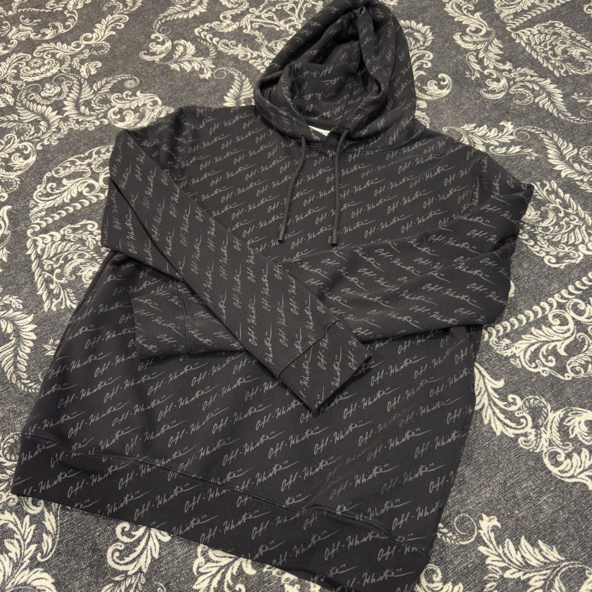 Off-White Off-White Logo-Print Hoodie Size US M / EU 48-50 / 2 - 15 Thumbnail