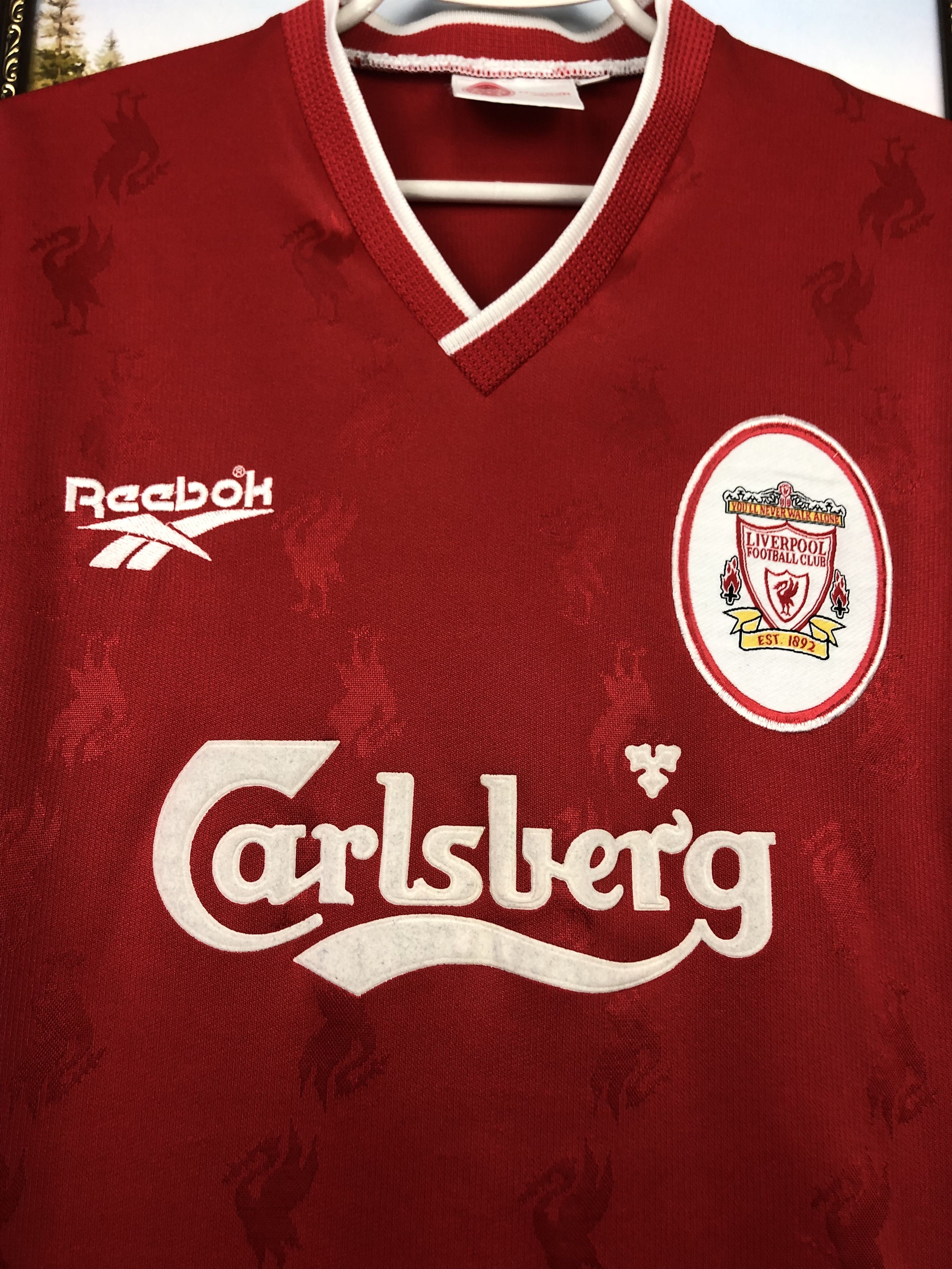 Reebok Liverpool football shirt 1996 Soccer Jersey Reebok Trikot Size US M / EU 48-50 / 2 - 3 Thumbnail