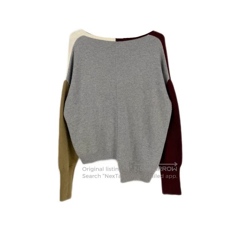 Loewe Loewe Red, grey, and brown embroidered logo irregular wool Size M / US 6-8 / IT 42-44 - 2 Thumbnail