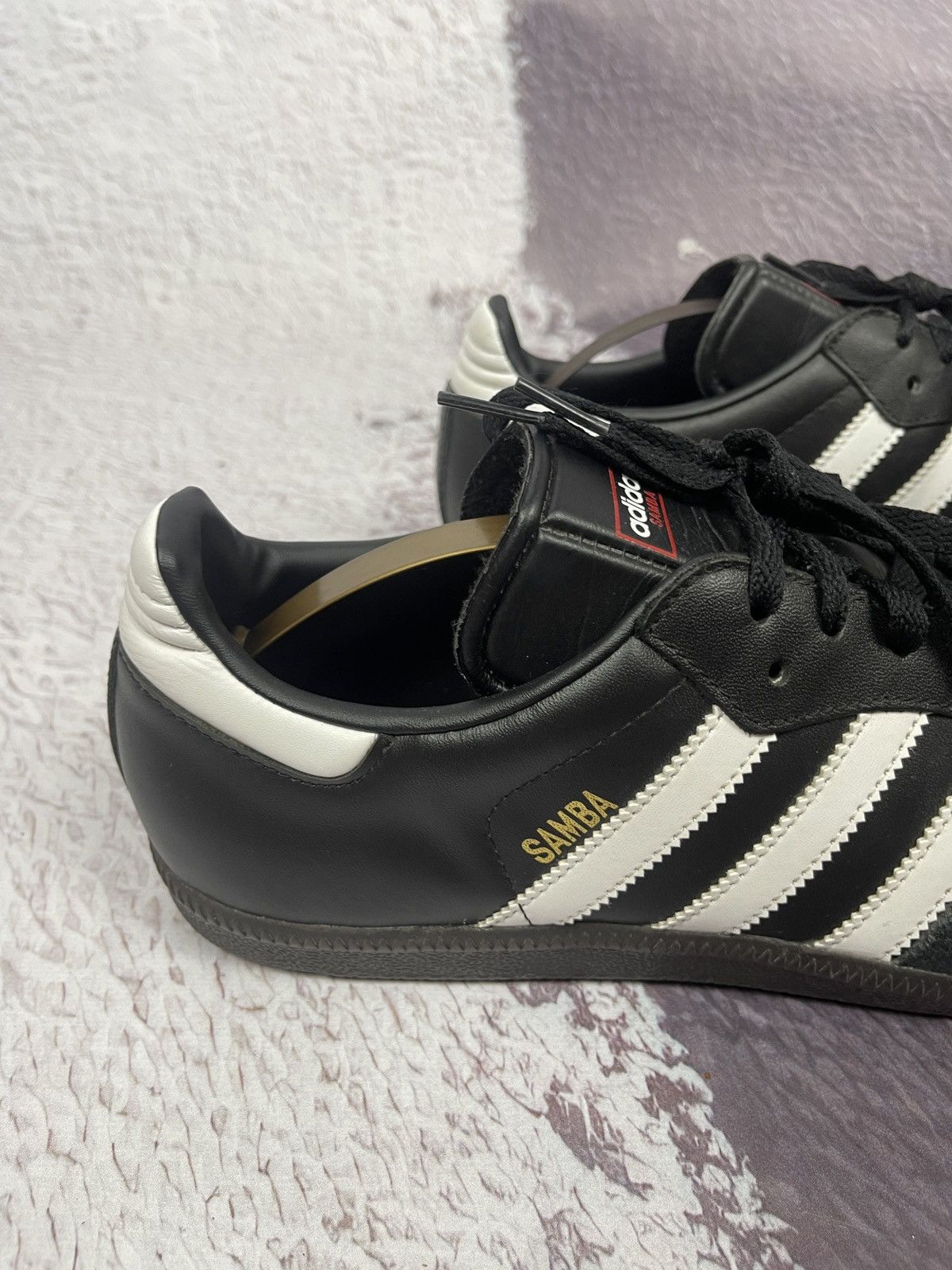 Adidas Adidas Samba leather shoes full black Size US 10 / EU 43 - 2 Thumbnail