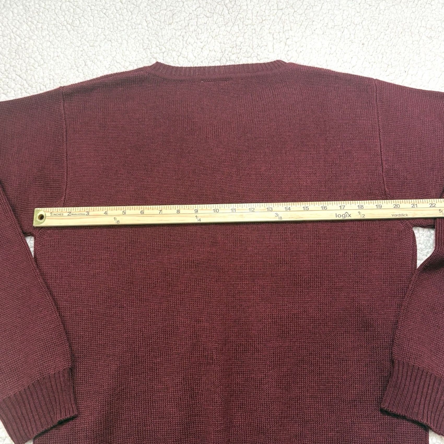 Sergio Tacchini VINTAGE Sergio Tacchini Men’s S Sweater V-neck Burgundy Merino Wool Blend Jumper Size US S / EU 44-46 / 1 - 5 Thumbnail