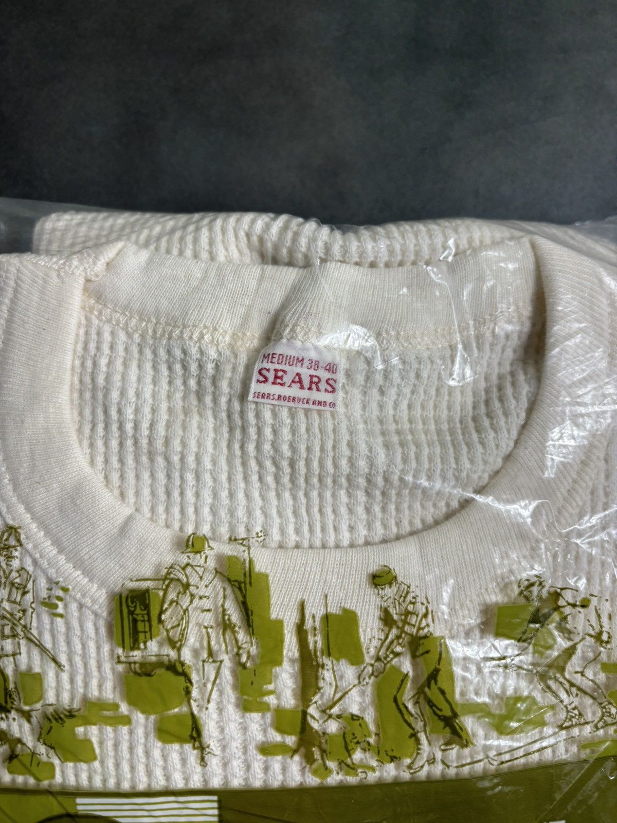 Sears × Vintage Deadstock 1960s Thermal Longsleeve VNTG Roebucks Heavyweight Size US M / EU 48-50 / 2 - 3 Thumbnail