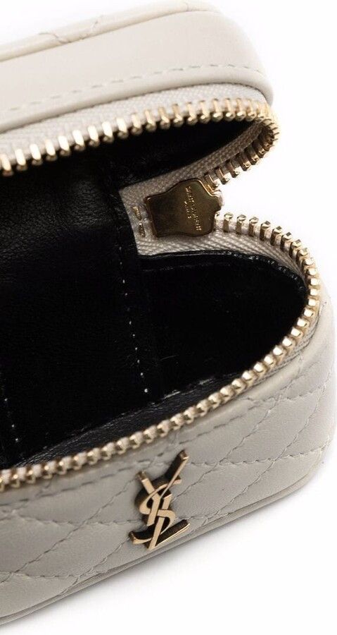 Saint Laurent Paris o1s1wg110924 Size: OS / Gaby Airpods Holder in Cream Size ONE SIZE - 3 Thumbnail
