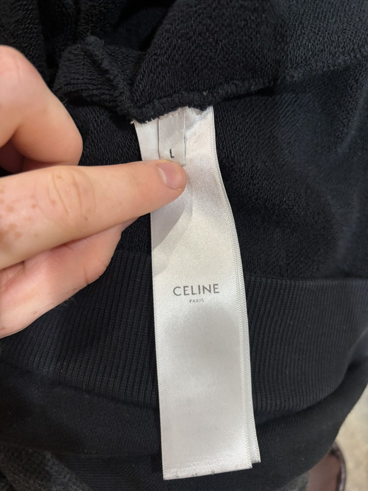 Celine Black Logo Zip Hoodie Size US L / EU 52-54 / 3 - 6 Thumbnail