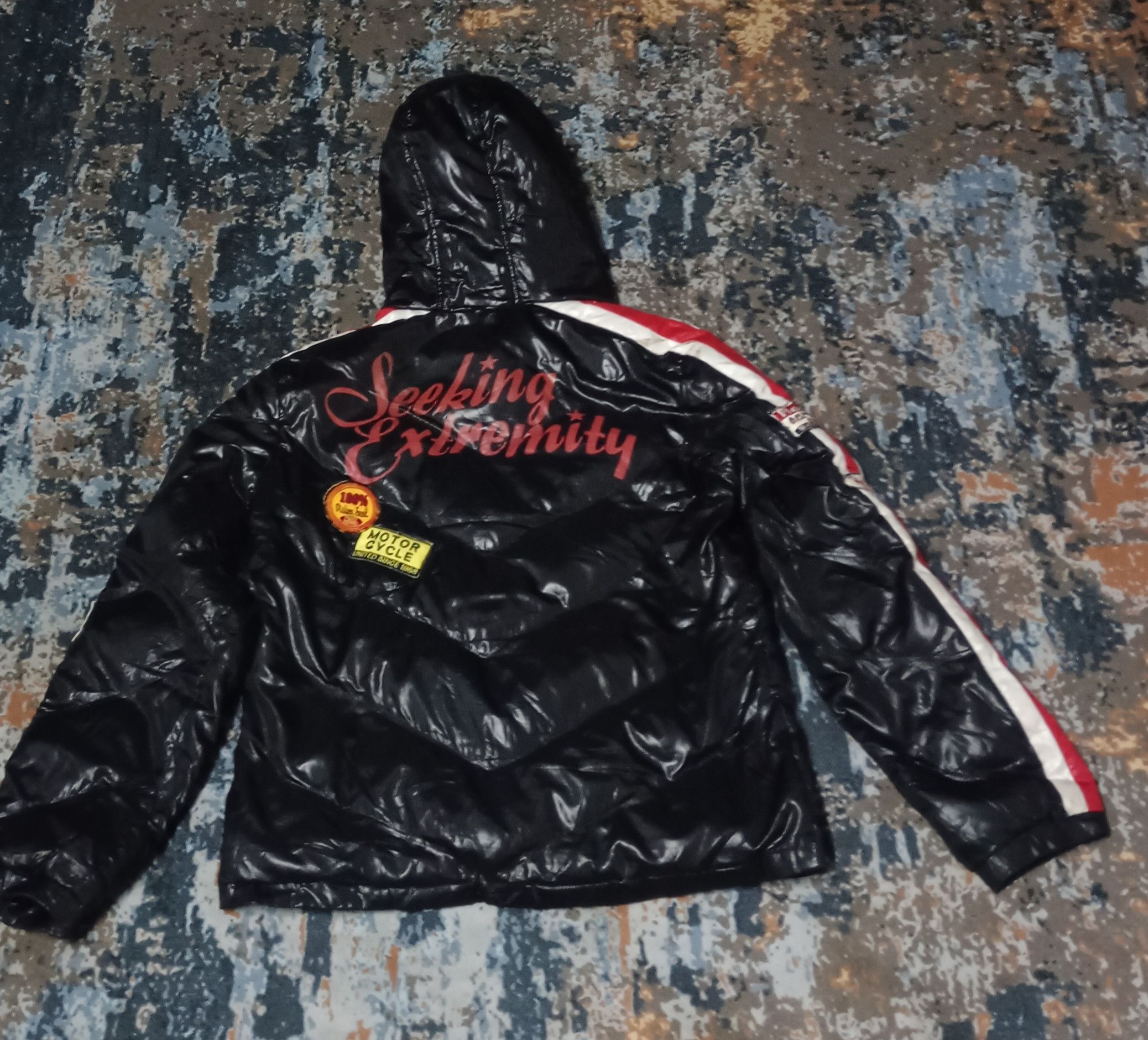 Vintage Down to south Motorcyle hoodie Jacket Size US XL / EU 56 / 4 - 2 Thumbnail