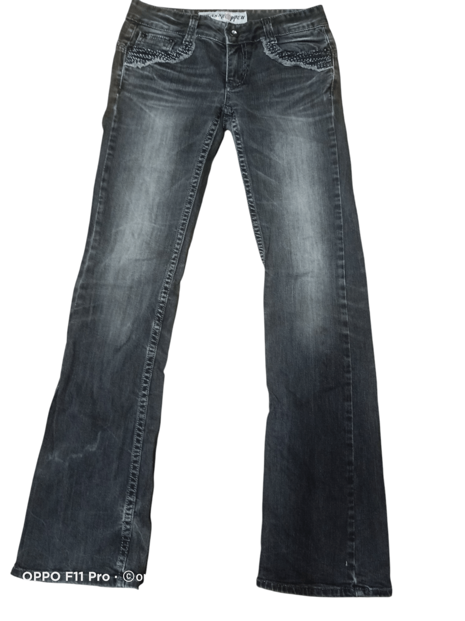If Six Was Nine × Japanese Brand × Le Grande Bleu (L.G.B.) GrassShopper Flare Denim desiger wings Size US 29 - 4 Thumbnail