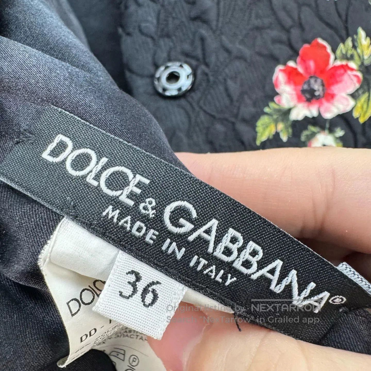 Dolce & Gabbana Dolce&Gabbana Floral Embossed Dress. Size XS / US 0-2 / IT 36-38 - 5 Thumbnail