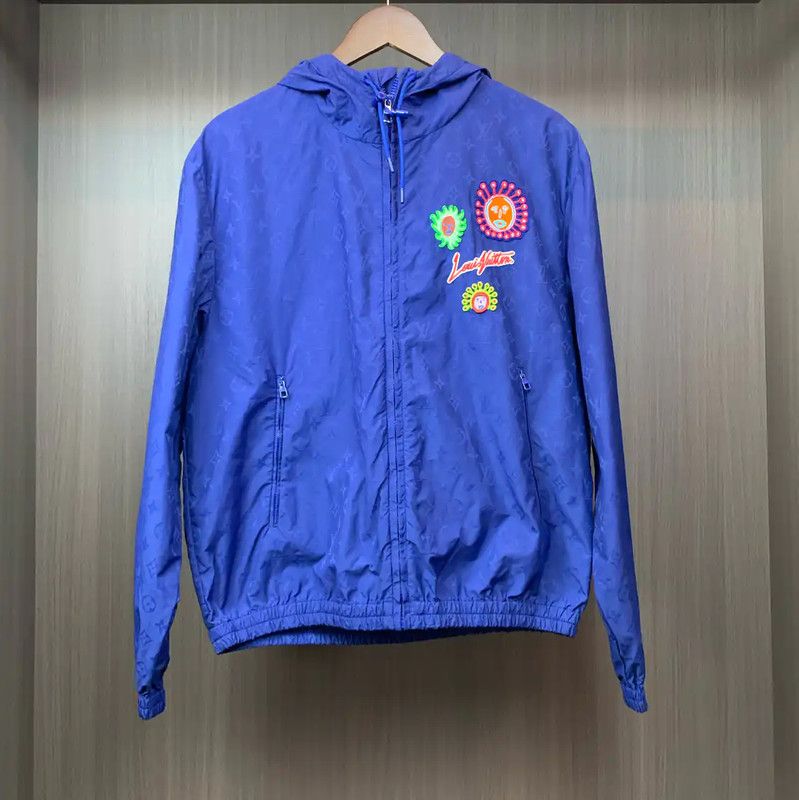Louis Vuitton Louis Vuitton Blue Logo Hooded Jacket 0089 Size ONE SIZE - 1 Thumbnail