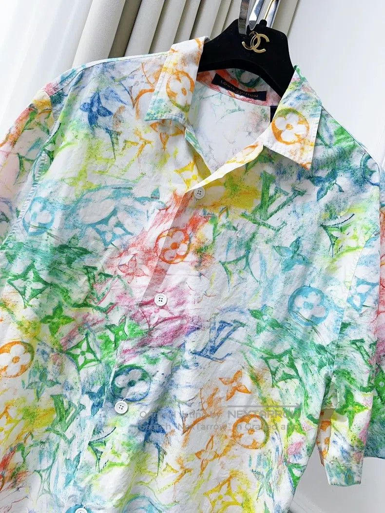 Louis Vuitton Louis Vuitton Colored Crayon Graffiti Full Print Short Sle Size US M / EU 48-50 / 2 - 8 Thumbnail