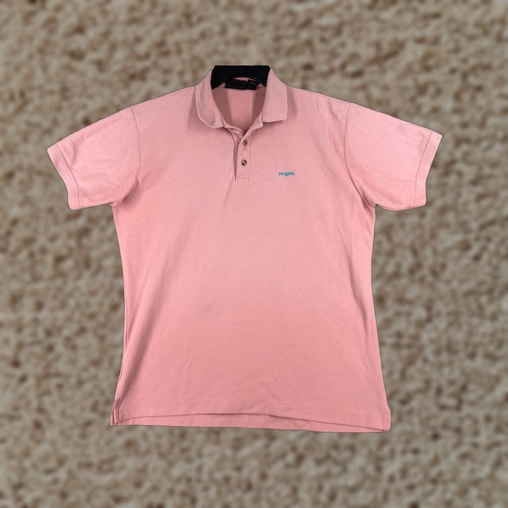 Patagonia VINTAGE Patagonia Polo Shirt Adult Medium Pink Short Sleeve Cotton Knit Shirt Mens Polo Size US M / EU 48-50 / 2 - 1 Thumbnail