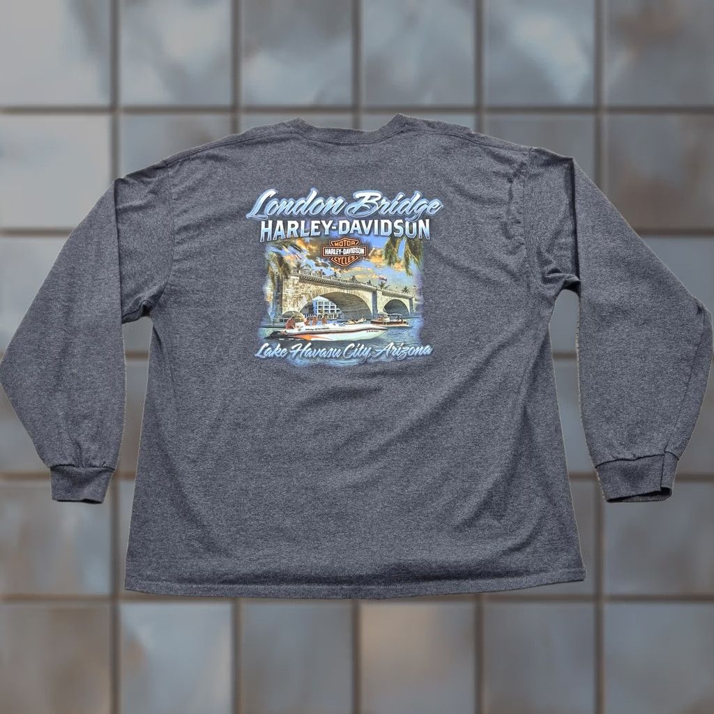 XL Harley-Davidson 長袖カットソー Yuma Arizona Harley Davidson Harley-Davidson Shirt Mens Medium Gray Long Sleeve